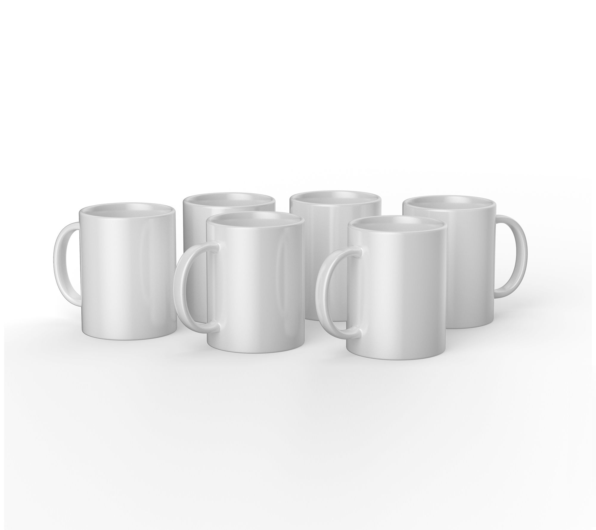 Cricut Set of (6) 12-oz Ceramic Mug Blank, Whit e