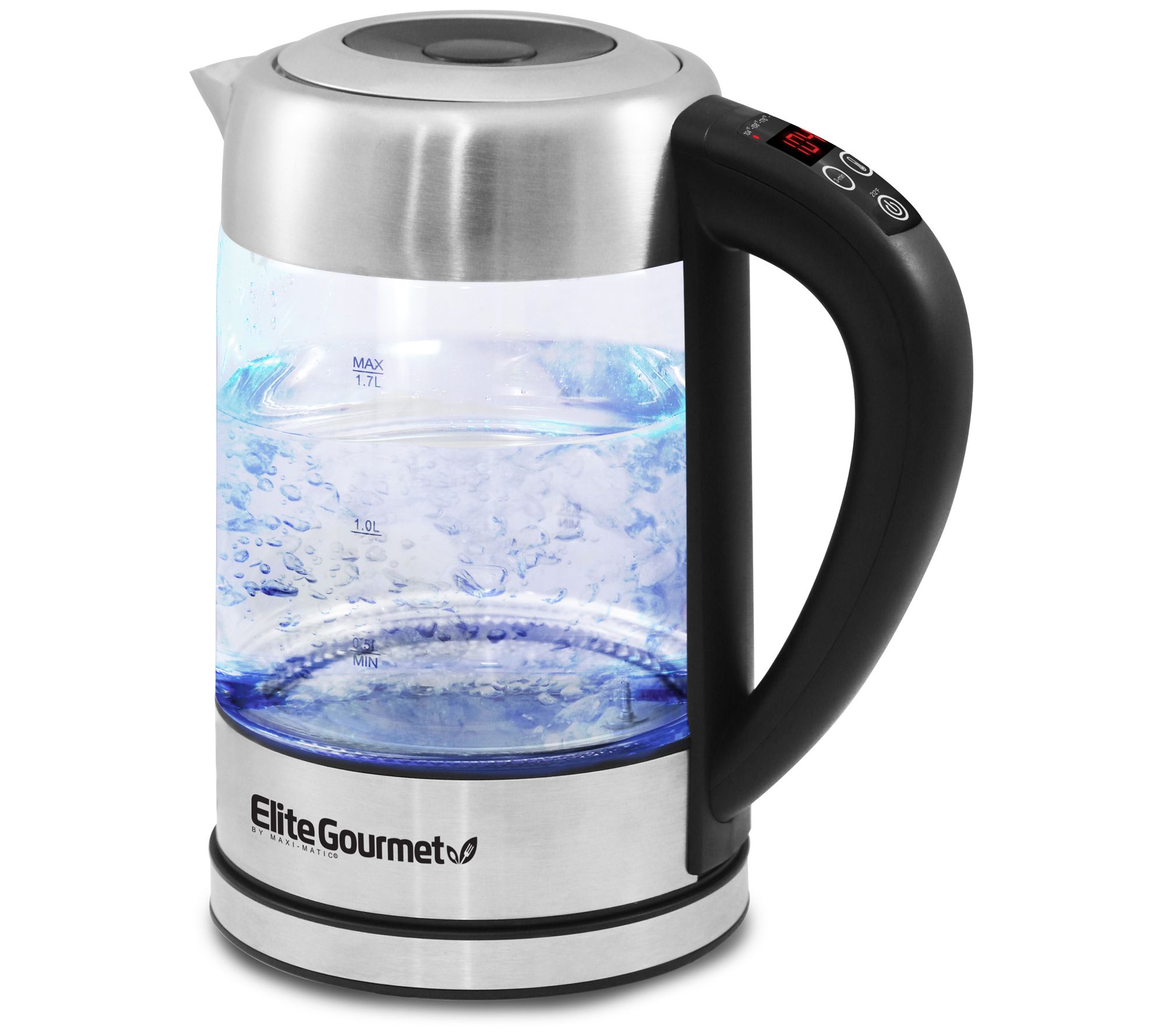 Elite Gourmet 1.7L Electric Programmable Kettle, 7.2 Cups