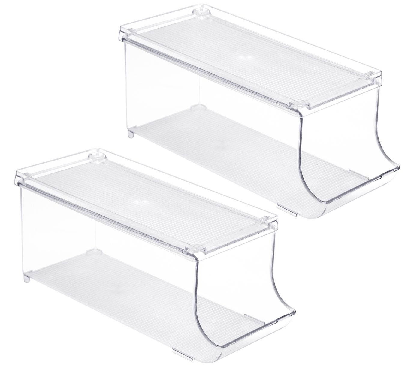 Sorbus Sobus 2-pack Stackable Clear Plastic Soda Can Organizer with Lids