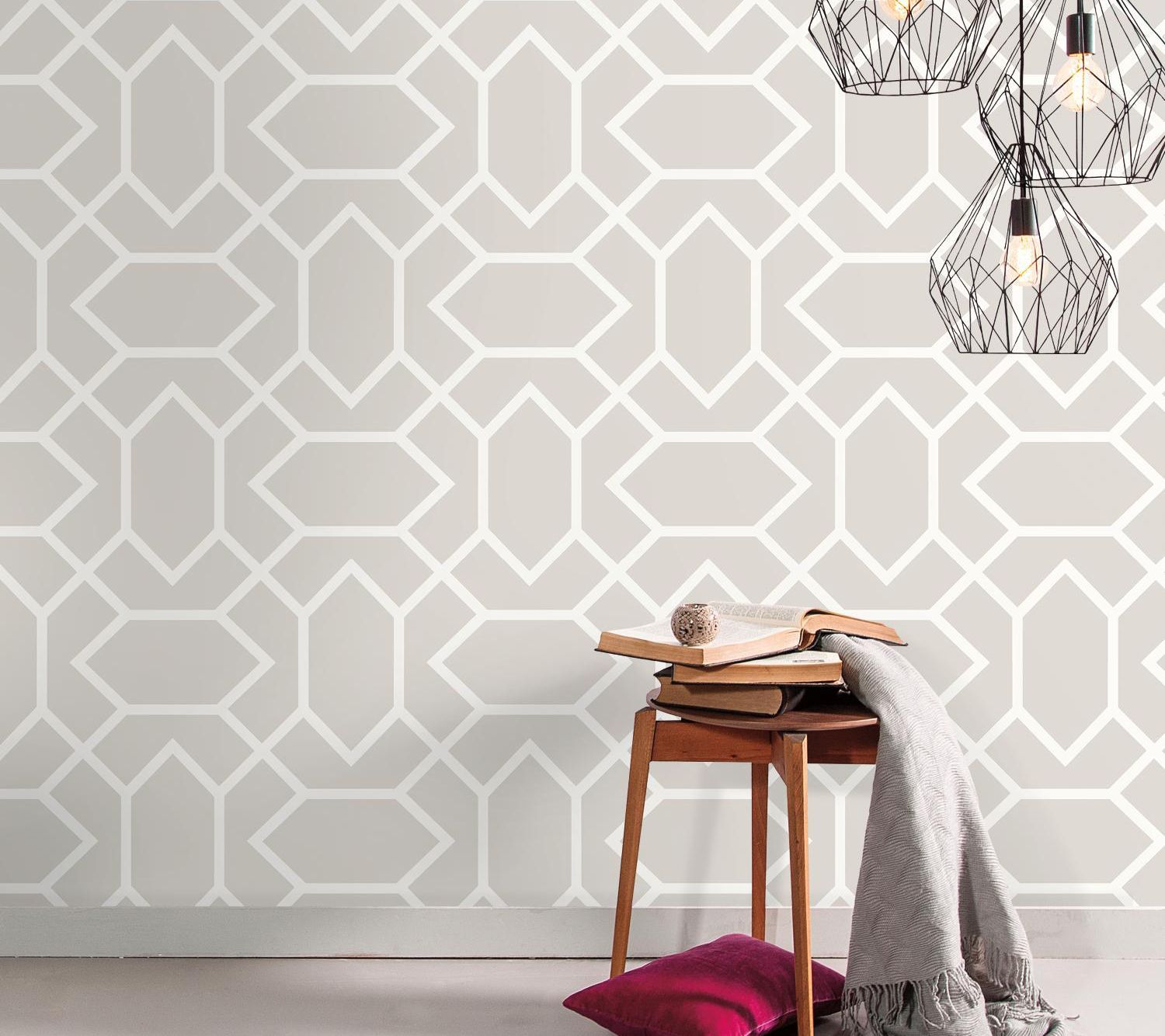 RoomMates S/2 20.5" x 16.5' Peel & Stick Geo Print Wallpaper Rolls