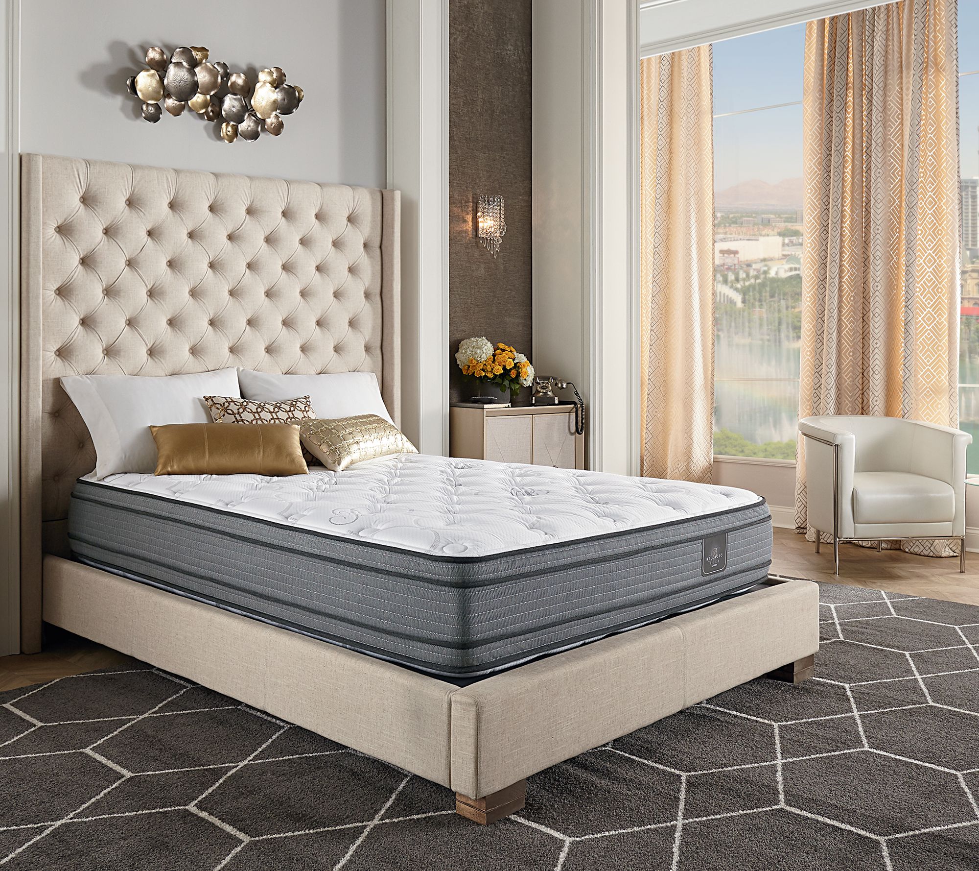 Serta Hotel Bellagio Luxe 2 Sided King Or Cal Kg Euro Top Mattress