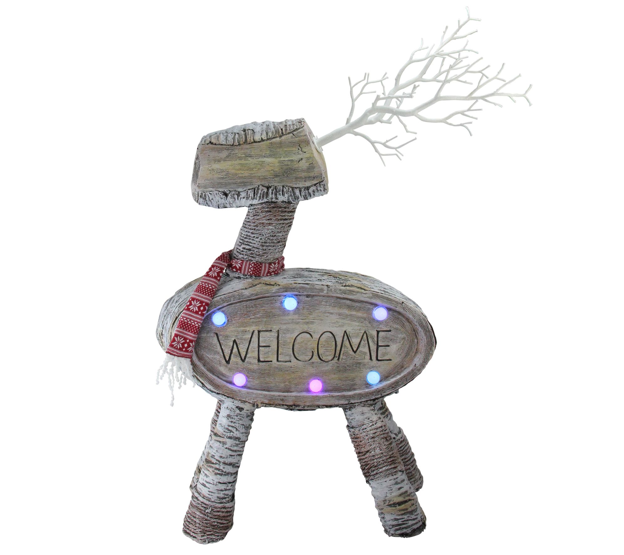 Northlight 23.5" Brown and White LED Lighted Re ndeer Decor