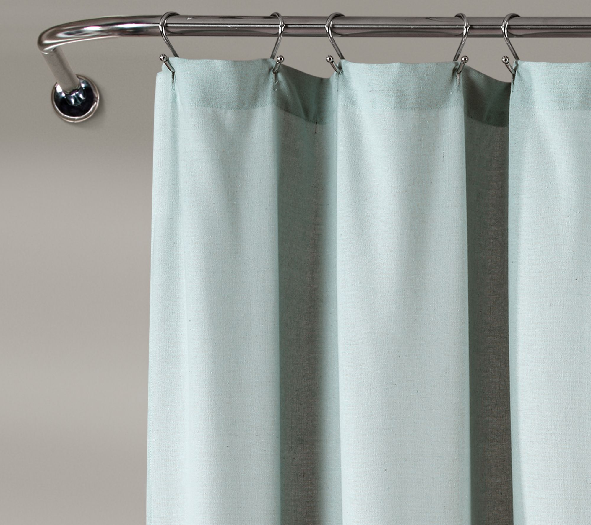 Linen Button 72" x 72" Shower Curtain by Lush Decor