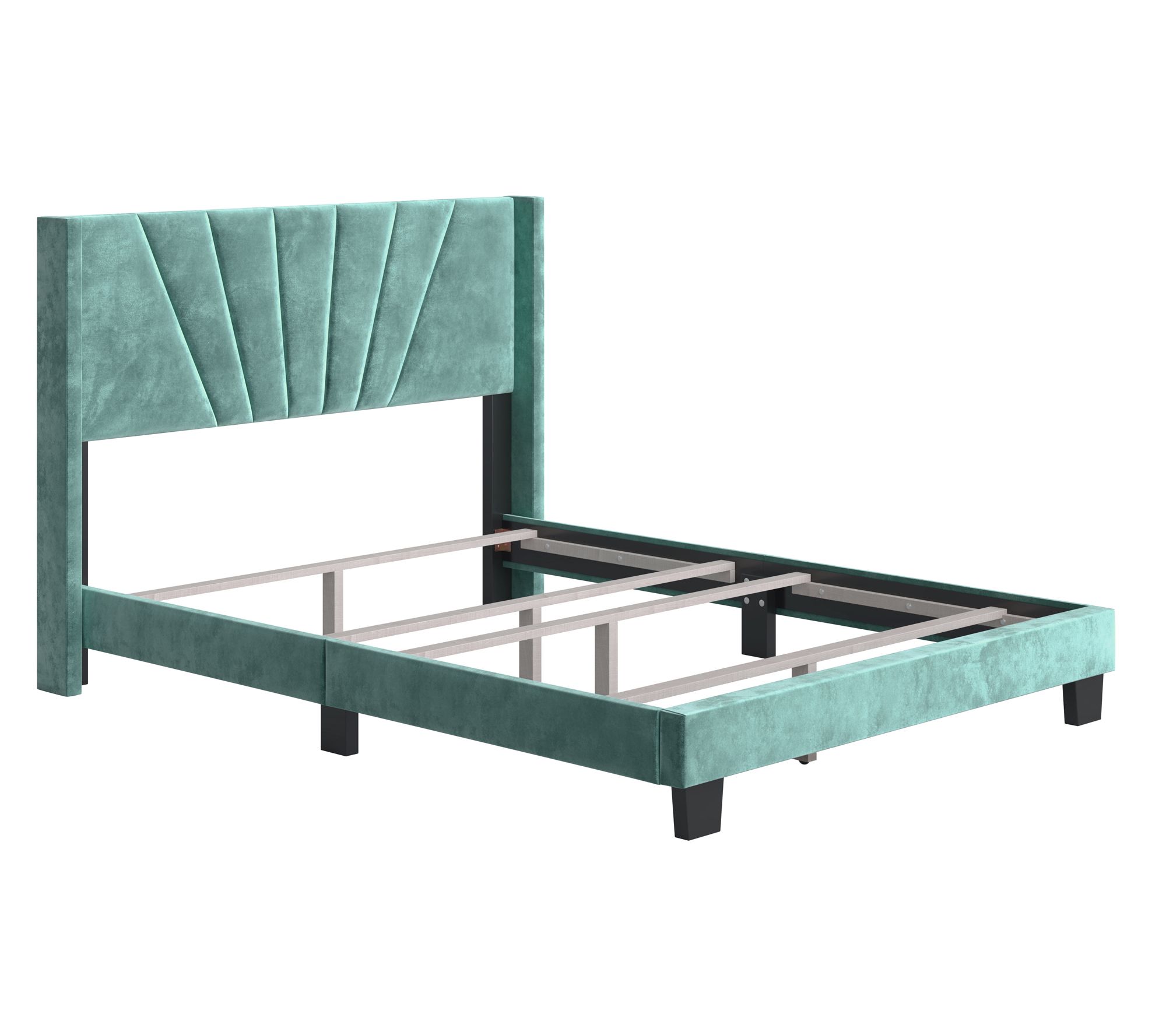 Boyd Valencia Velvet Upholstered Platform Bed Frame, King