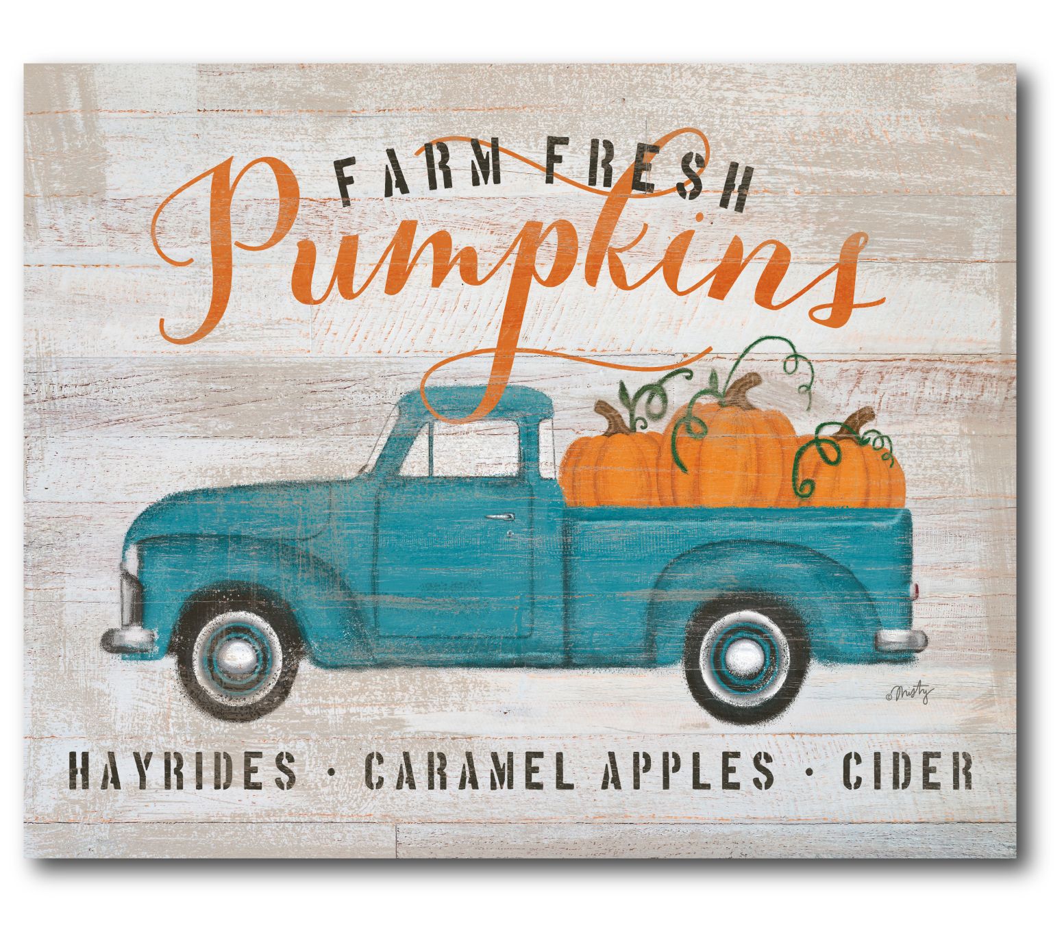 Courtside Market Farm fresh pumpkins 16x20 Canv as Wall Art