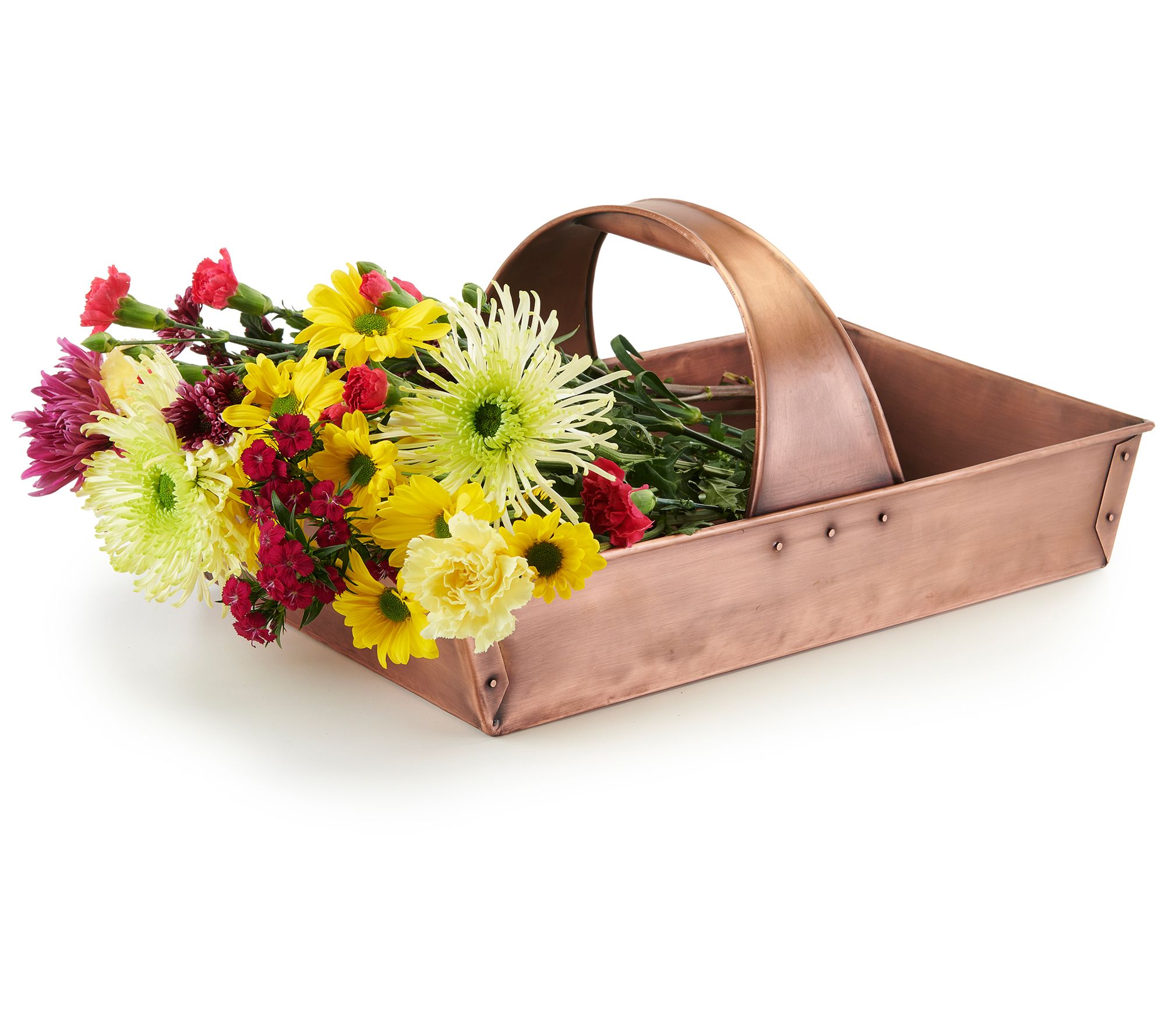 Large Pure Copper Garden Trug Basket by Good Directions