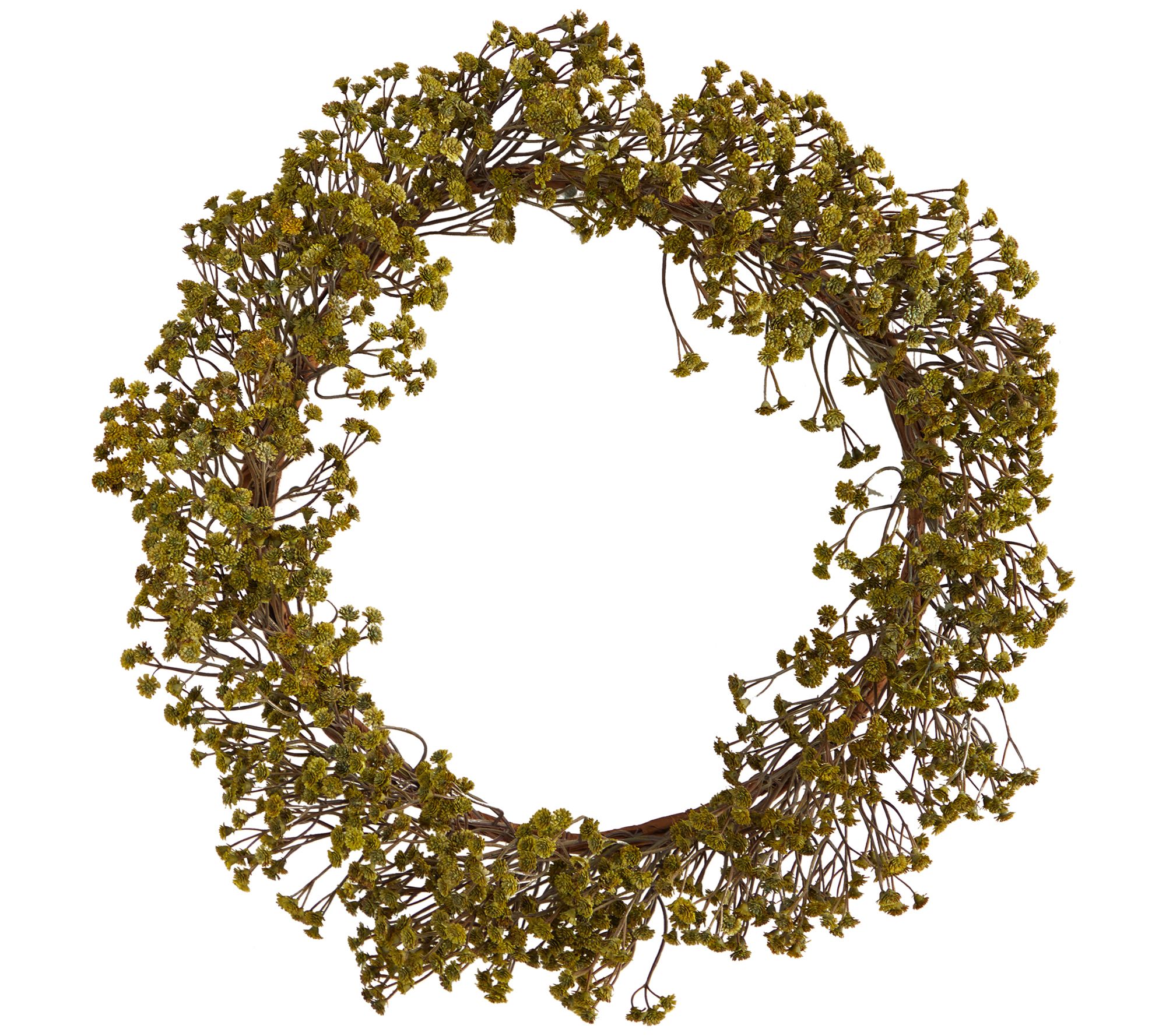 Nearly Natural 20" Autumn Gypsophila Artificial Wreath