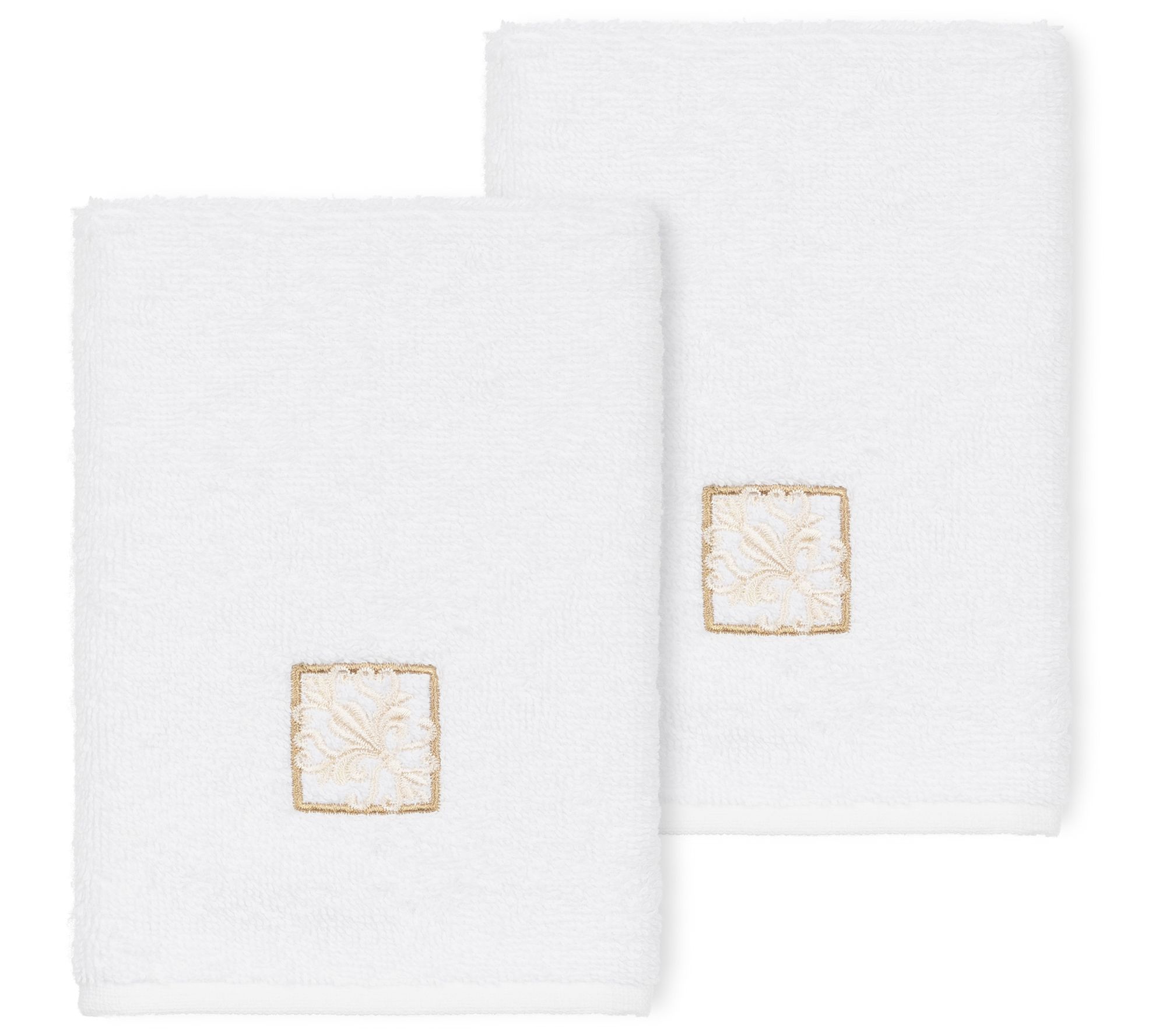 Linum Home Textiles Vivian 2PC Embellished Wash cloth Set