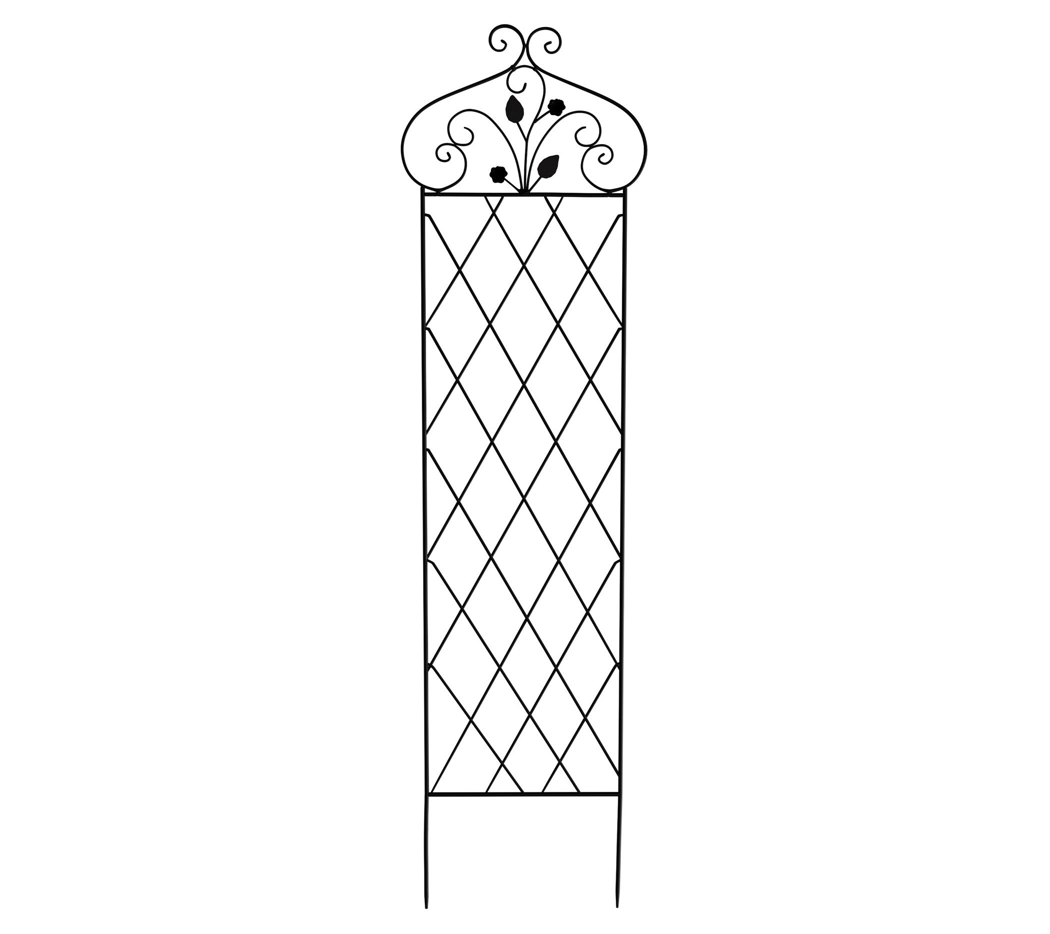 Nature Spring 63" Lattice Garden Trellis, Black
