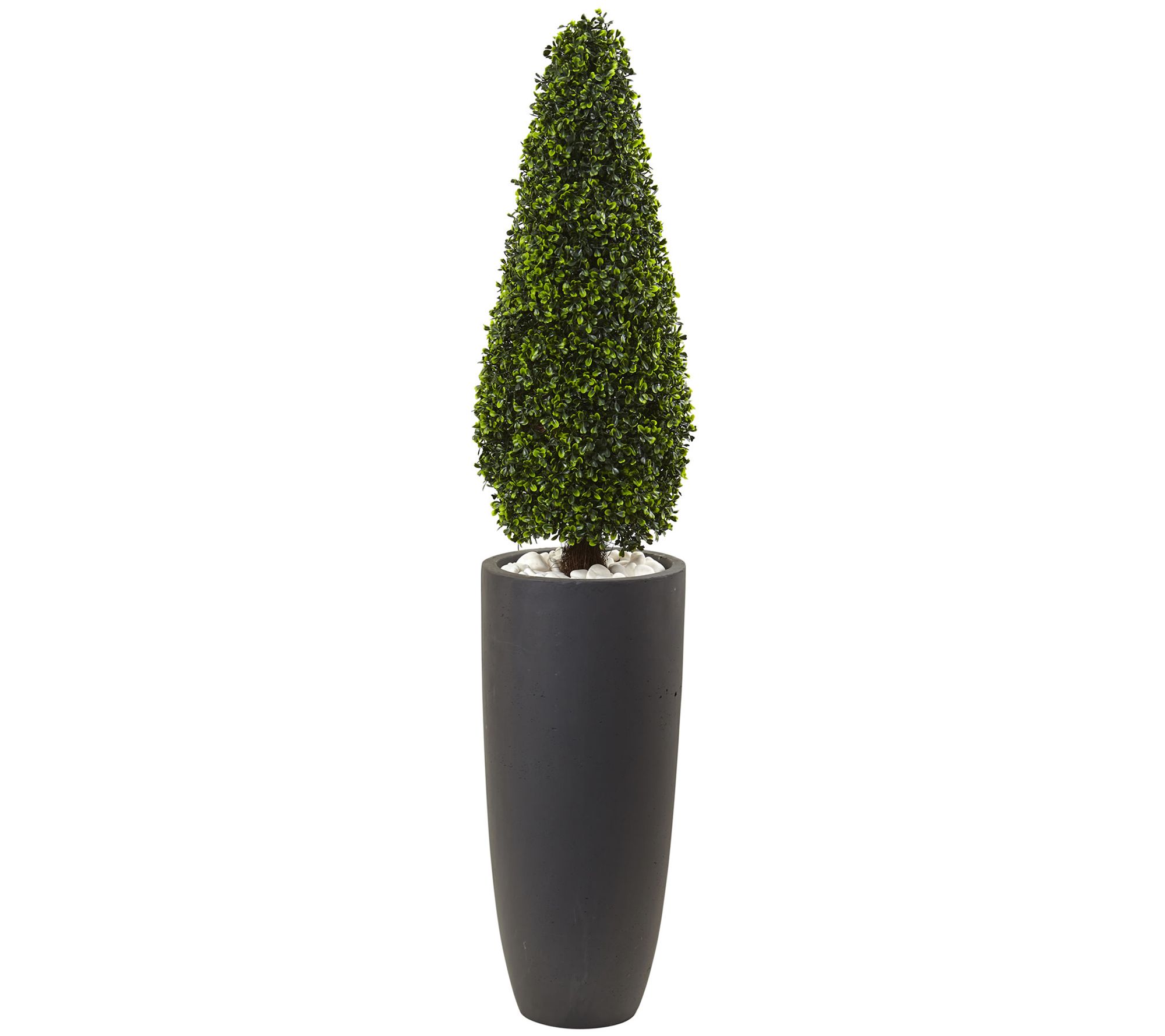 50" Boxwood Topiary Tree with Planter by Nearly Natural