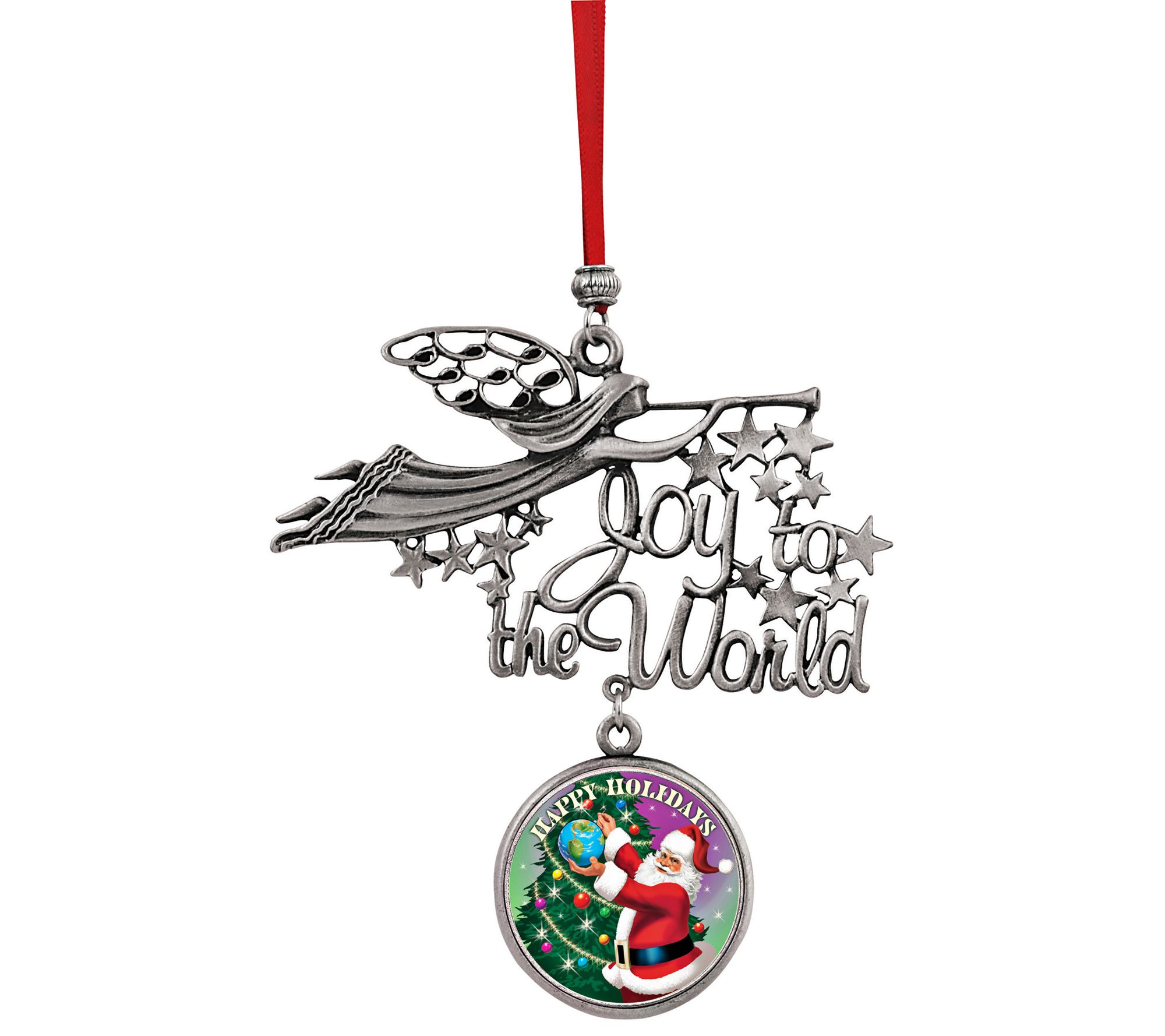 American Coin Treasures Santa Happy Holidays JF K Coin Ornamen
