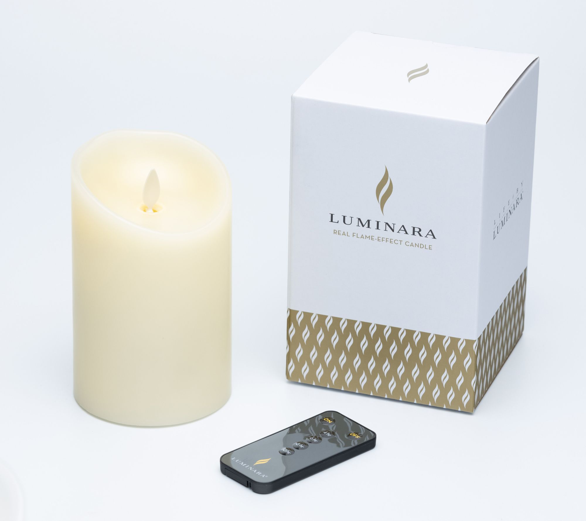 Luminara 5.0" Tall (3.5" Diameter) Unscented Fl meless Candle