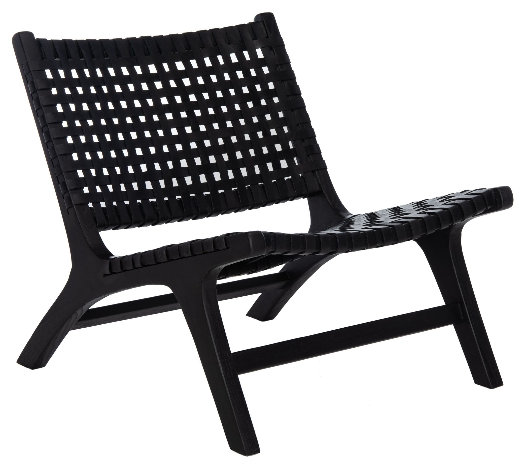 Safavieh Luna Leather Woven Accent Chair