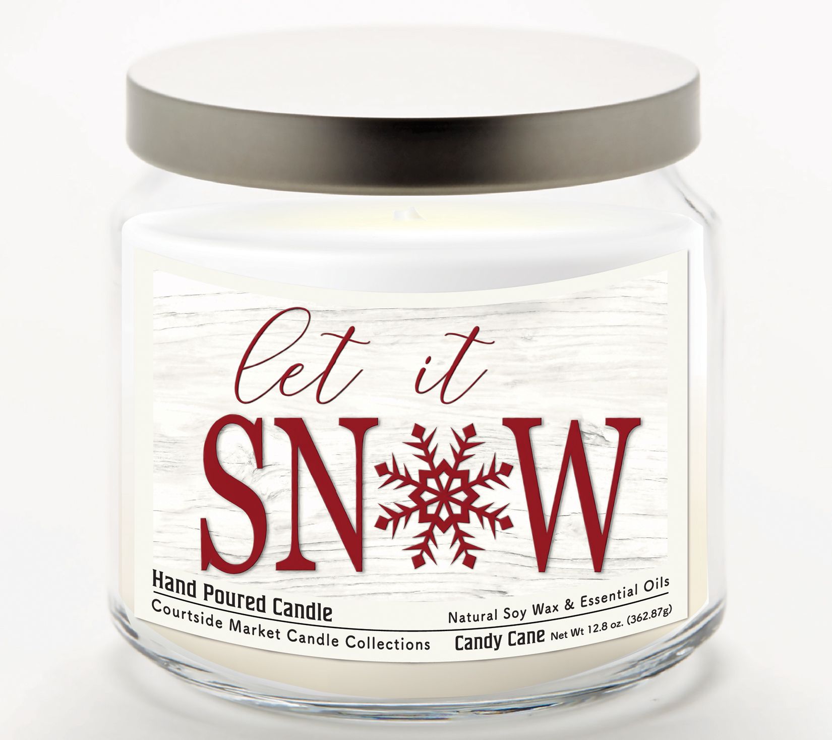 Courtside Market Let it Snow Candle Glass Jar 1 .8 oz