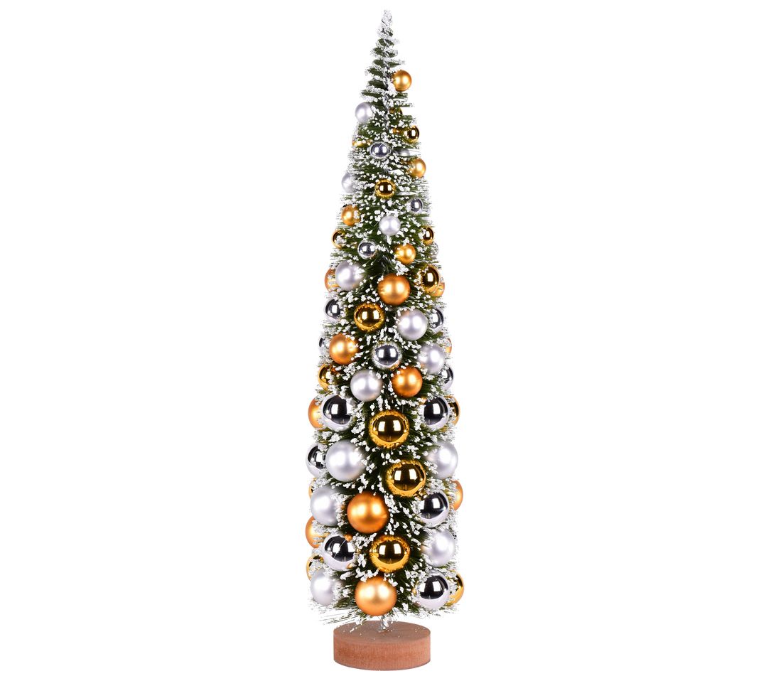 Vickerman 24" Vintage Frosted Green Tree with S lver/Gold Orn