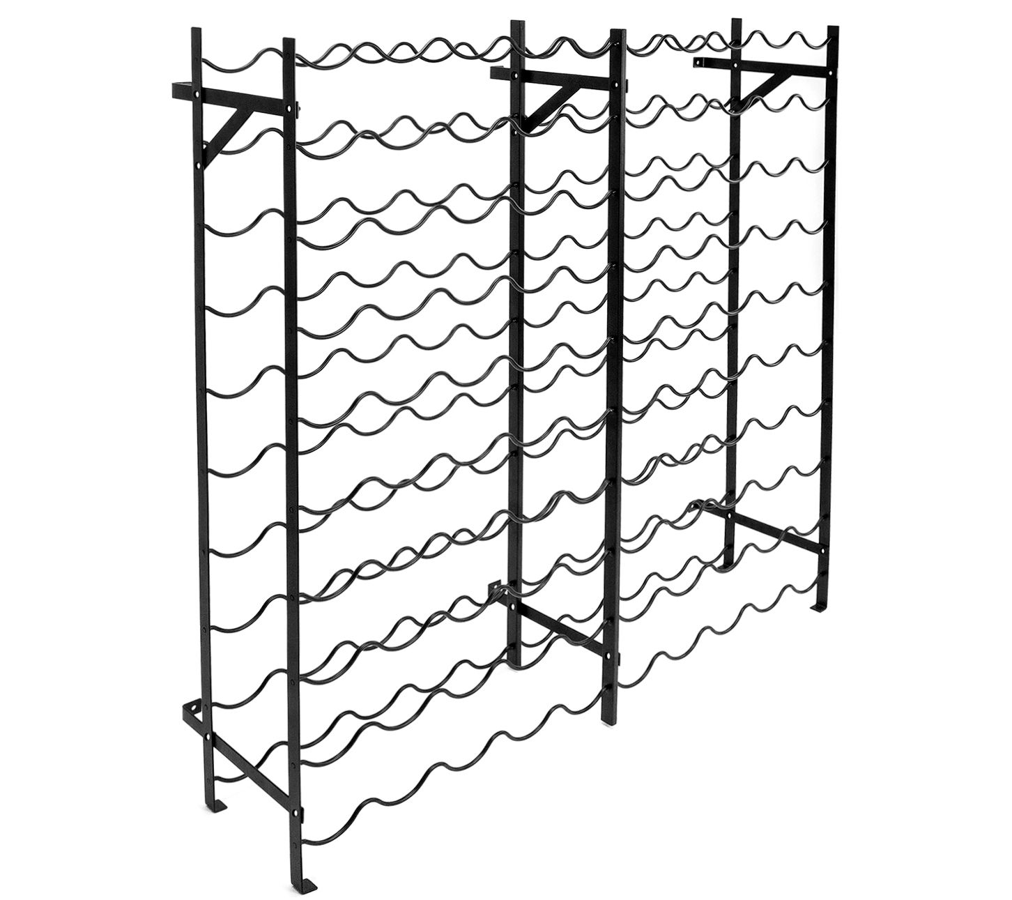 Freestanding Wine Rack   100 Bottle Capacity  B lack