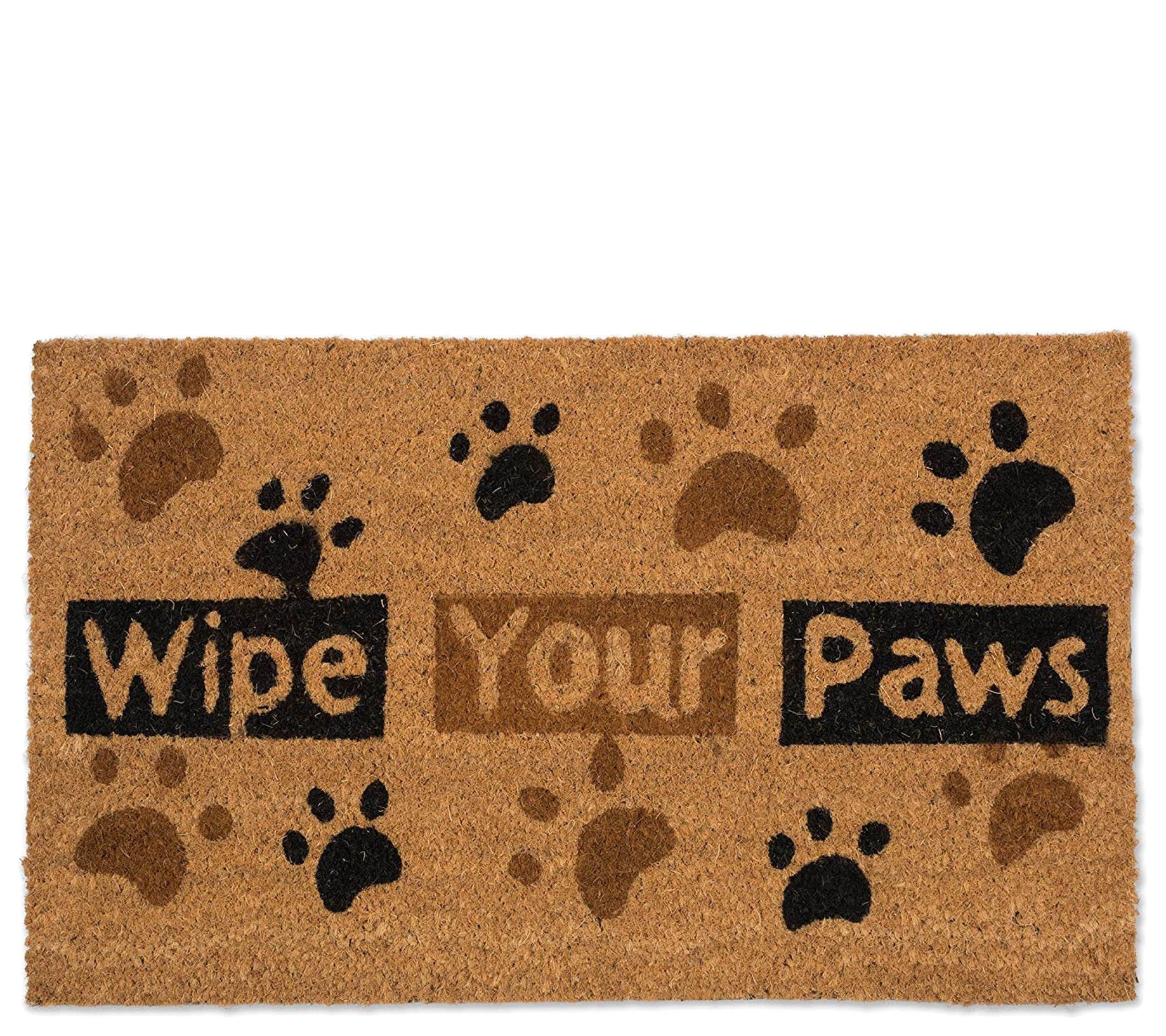 Wipe Your Paws 18 X 30 Coir Doormat With Nonslip Back Qvc