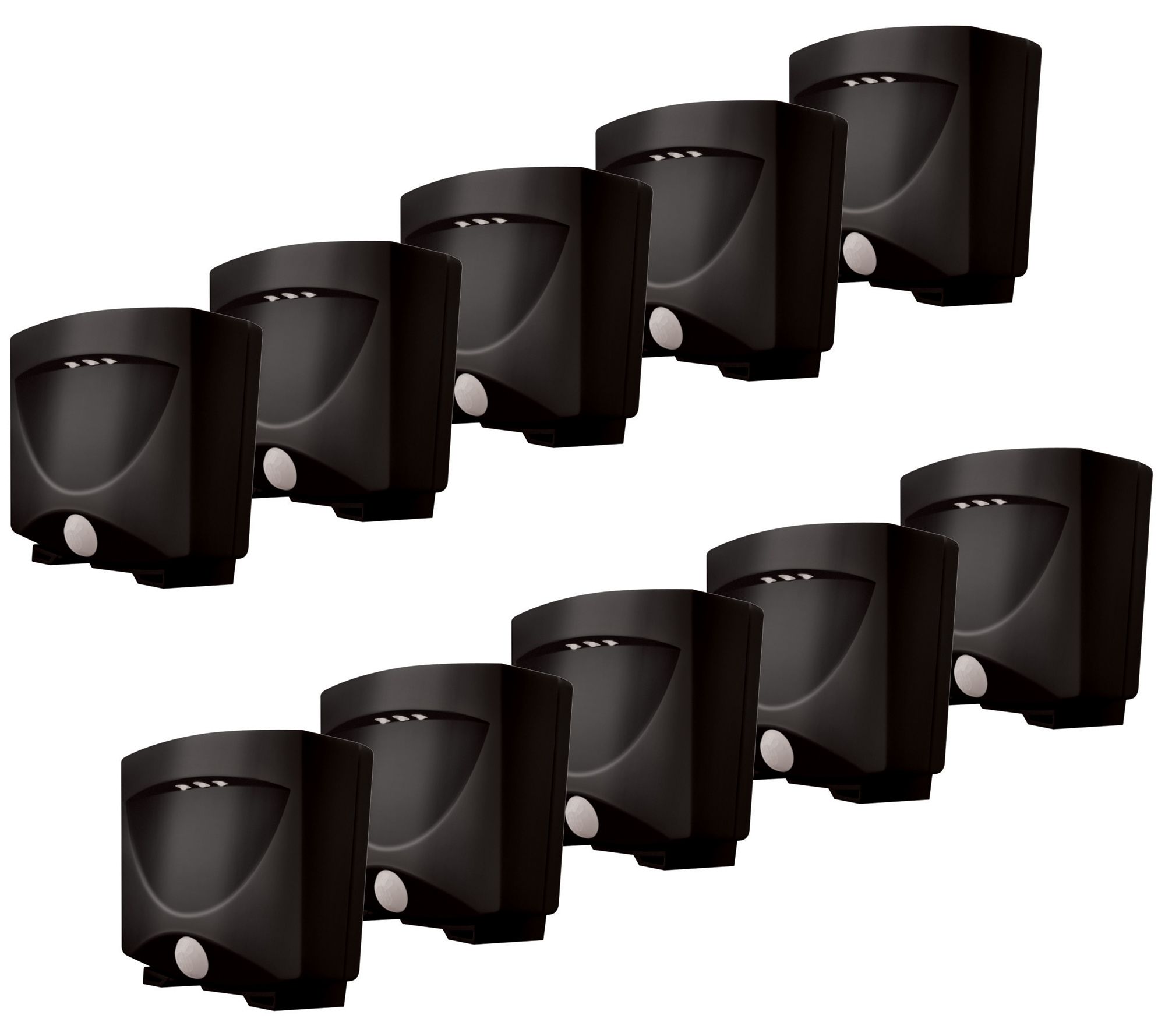 MAXSA 10-pack: Battery-Powered Motion-Activated Outdoor Night