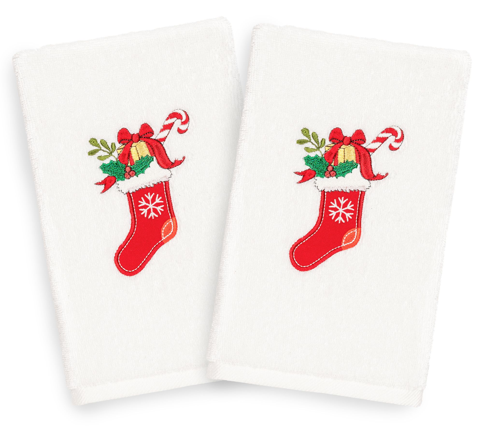 Linum Home Textiles Christmas Stocking 2-Piec e Hand Towels