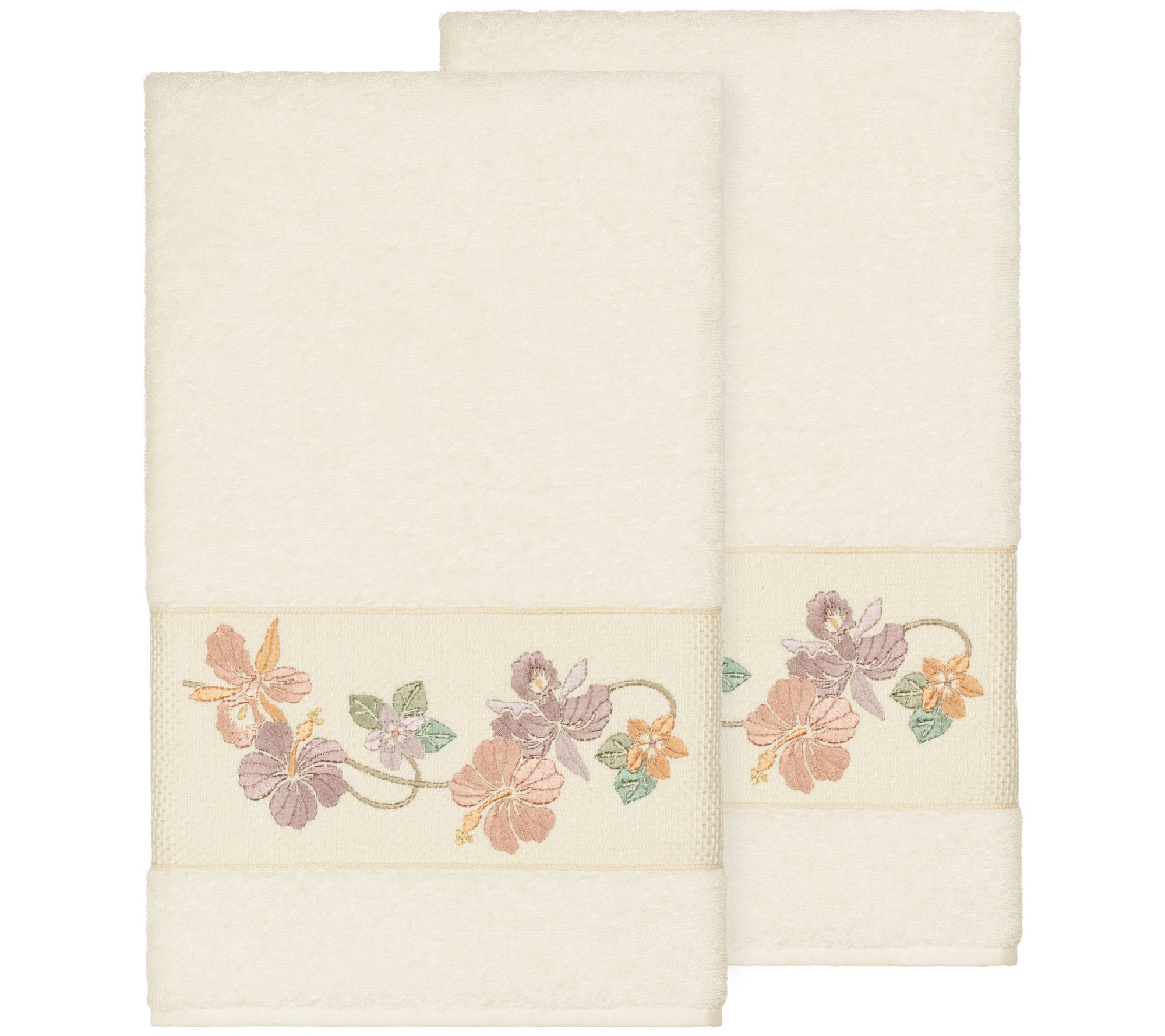 Linum Home Textiles Caroline 2PC Embellished Ba th Towel Set