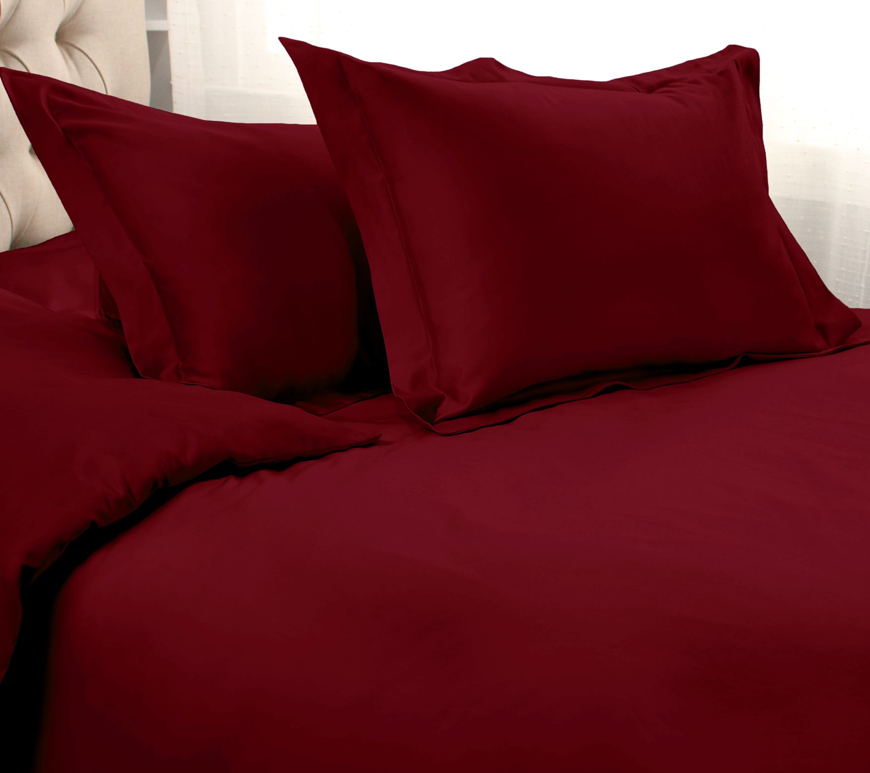 Superior 1200-TC Solid Egyptian Cotton Duvet Cover Set- F/Q