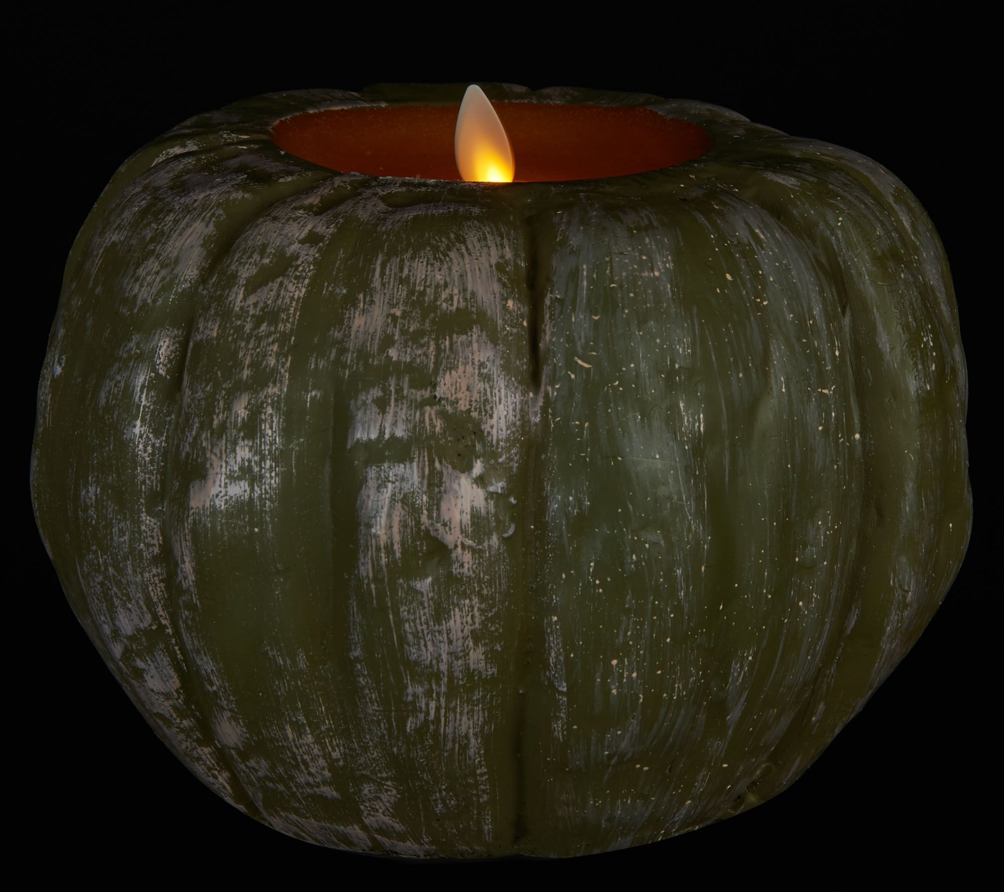 Martha Stewart Harvest Pumpkin Flameless Figural Candle with Remote