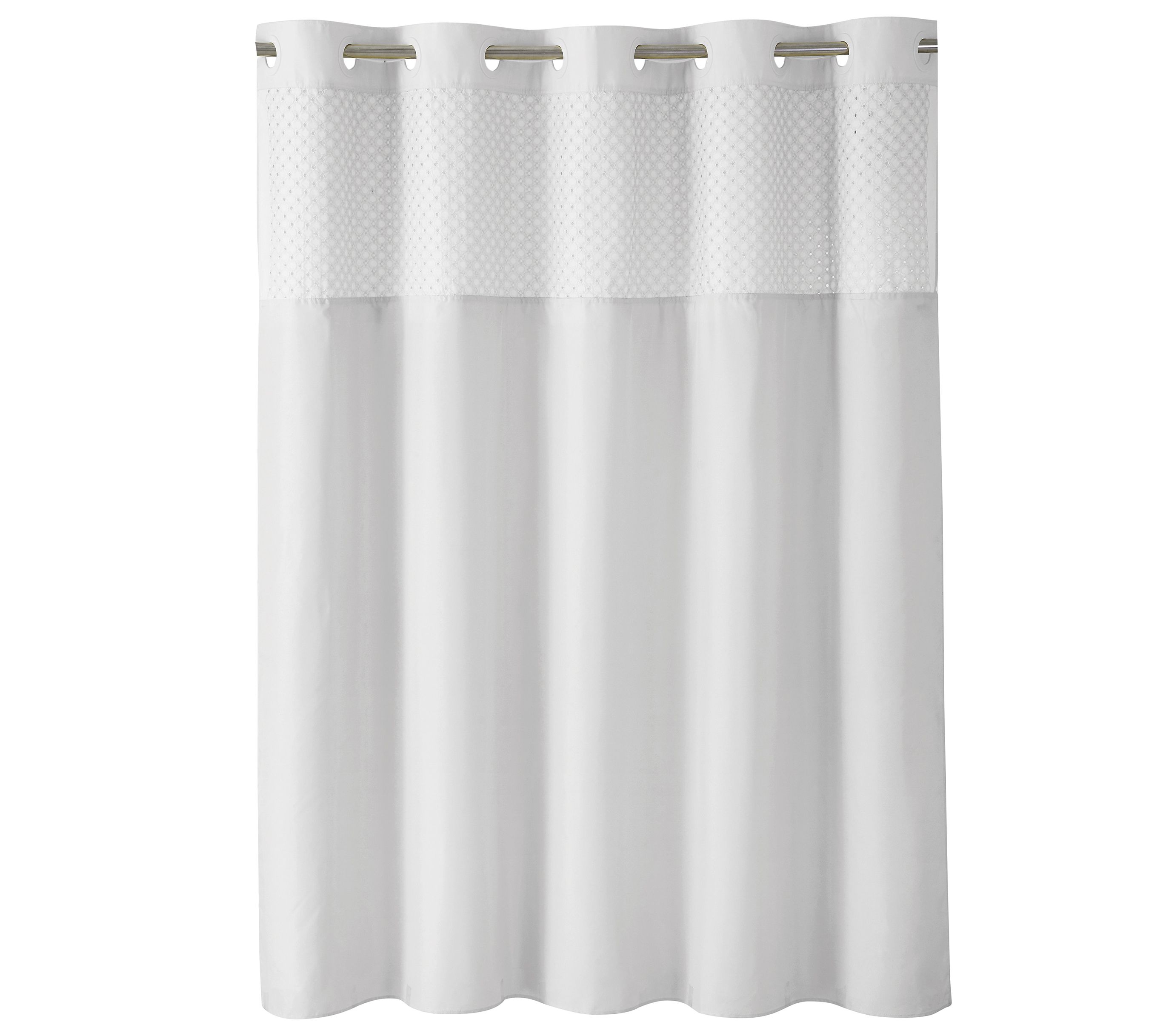 Hookless Bahamas Eyelet Shower Curtain And Liner Qvc Com