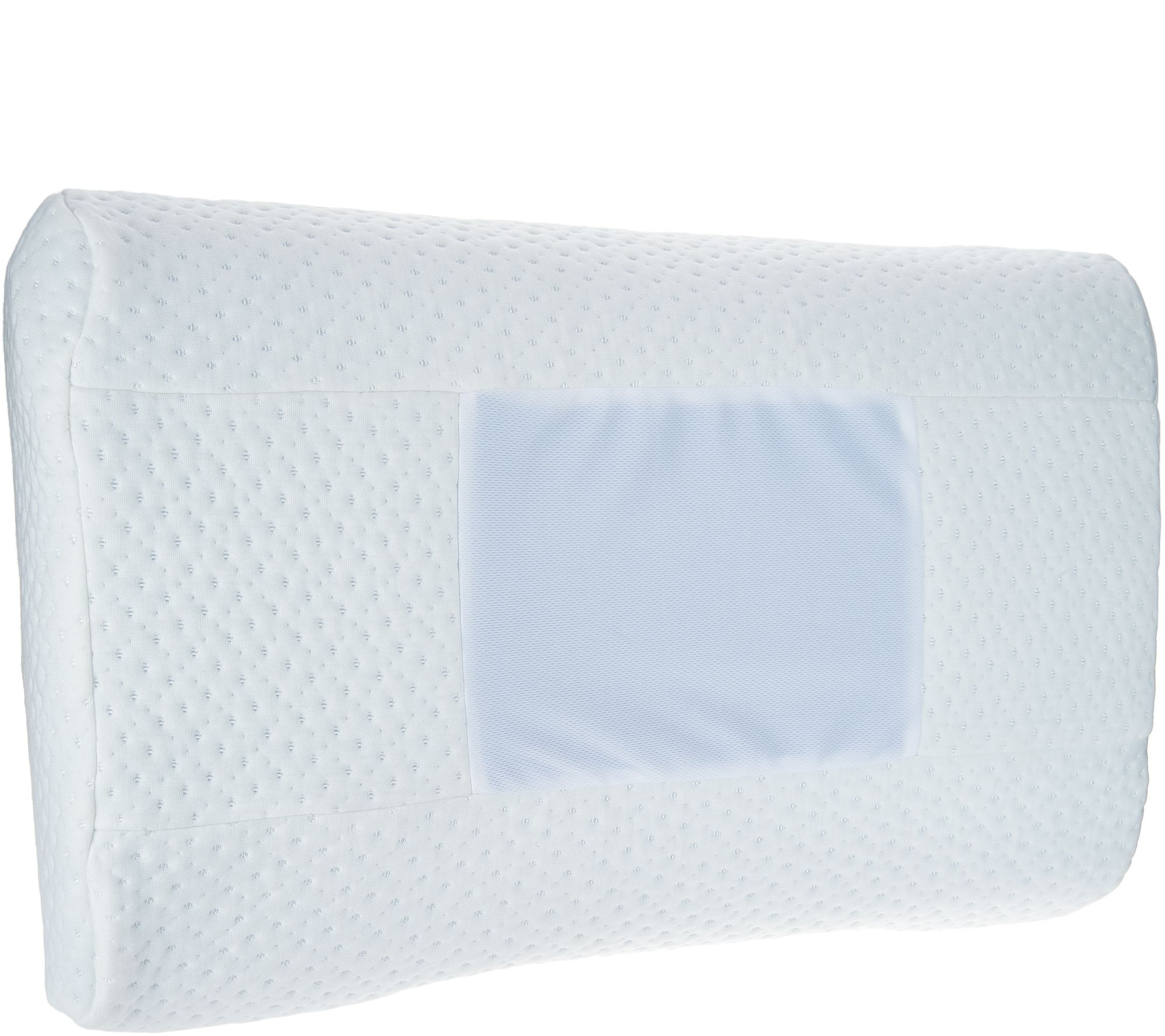 Comfort Adjust Memory Foam Bed Pillow with Neck Support Roll Page 1
