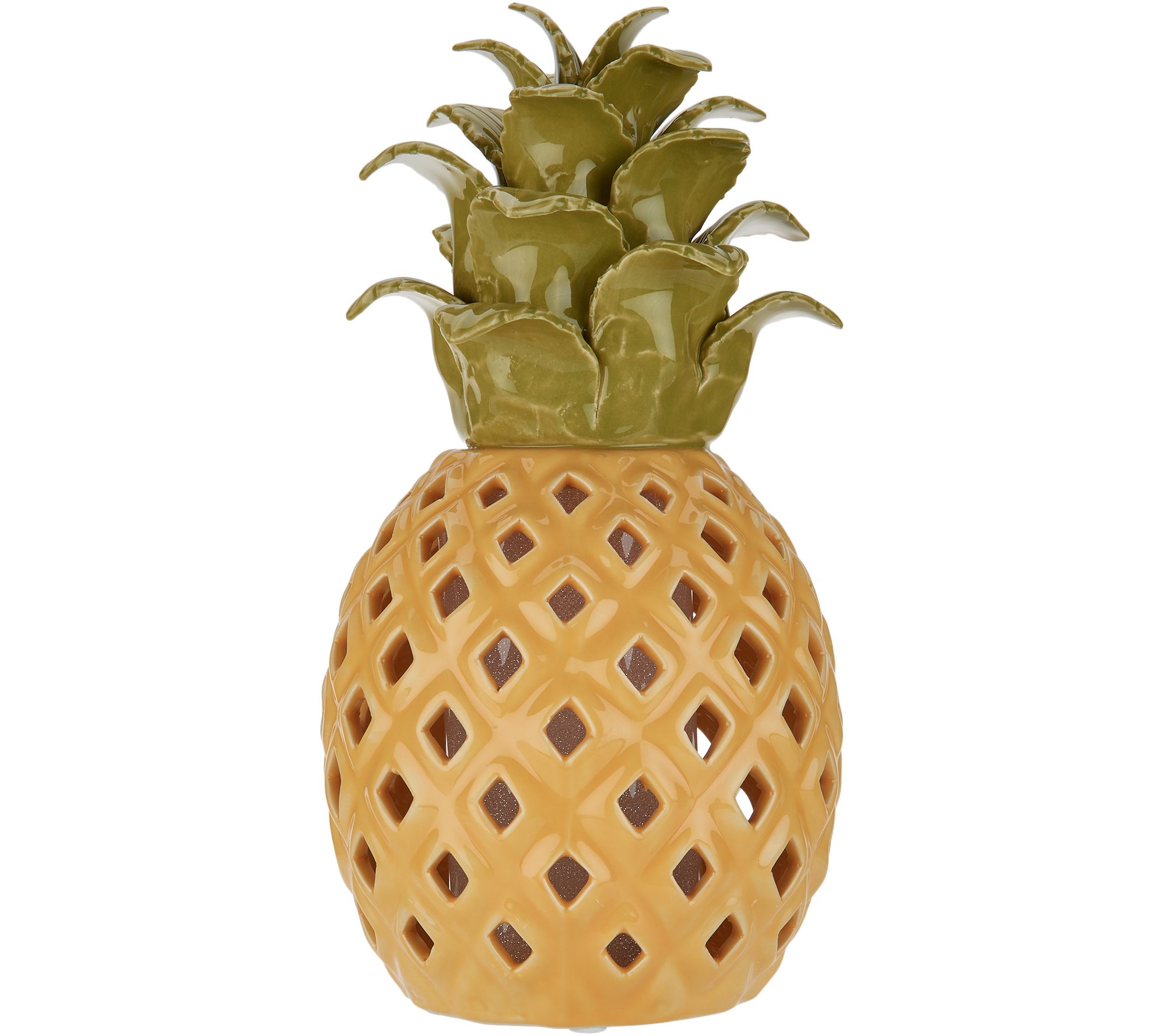 Set of 2 Illuminated Pineapple Luminaries by Valerie
