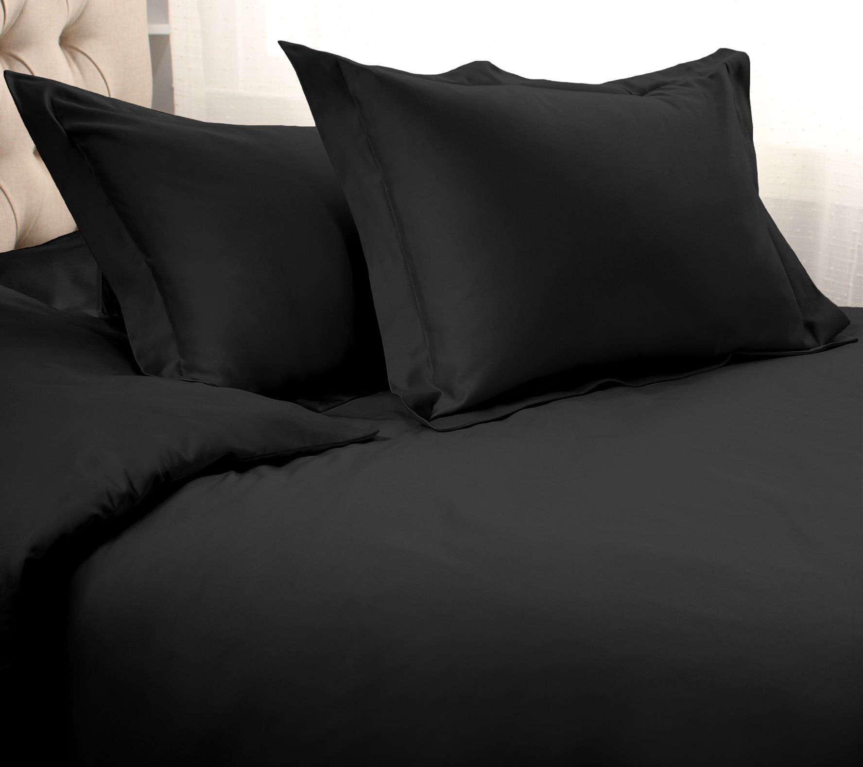Superior 1500-TC Solid Egyptian Cotton Duvet Cover Set- F/Q