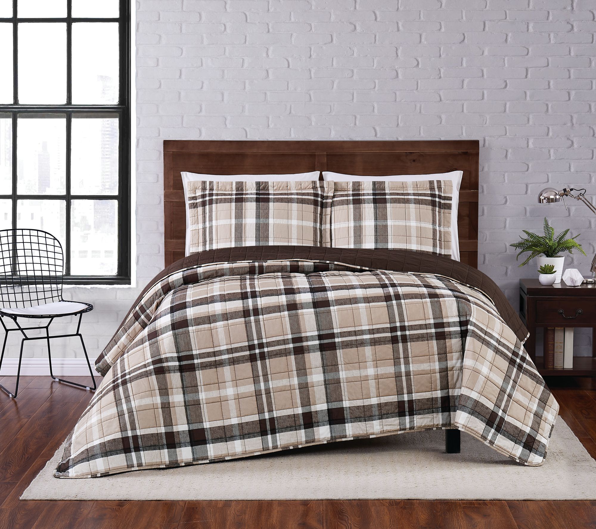 Truly Soft Paulette Plaid Bedding Collection Quilt Set - King