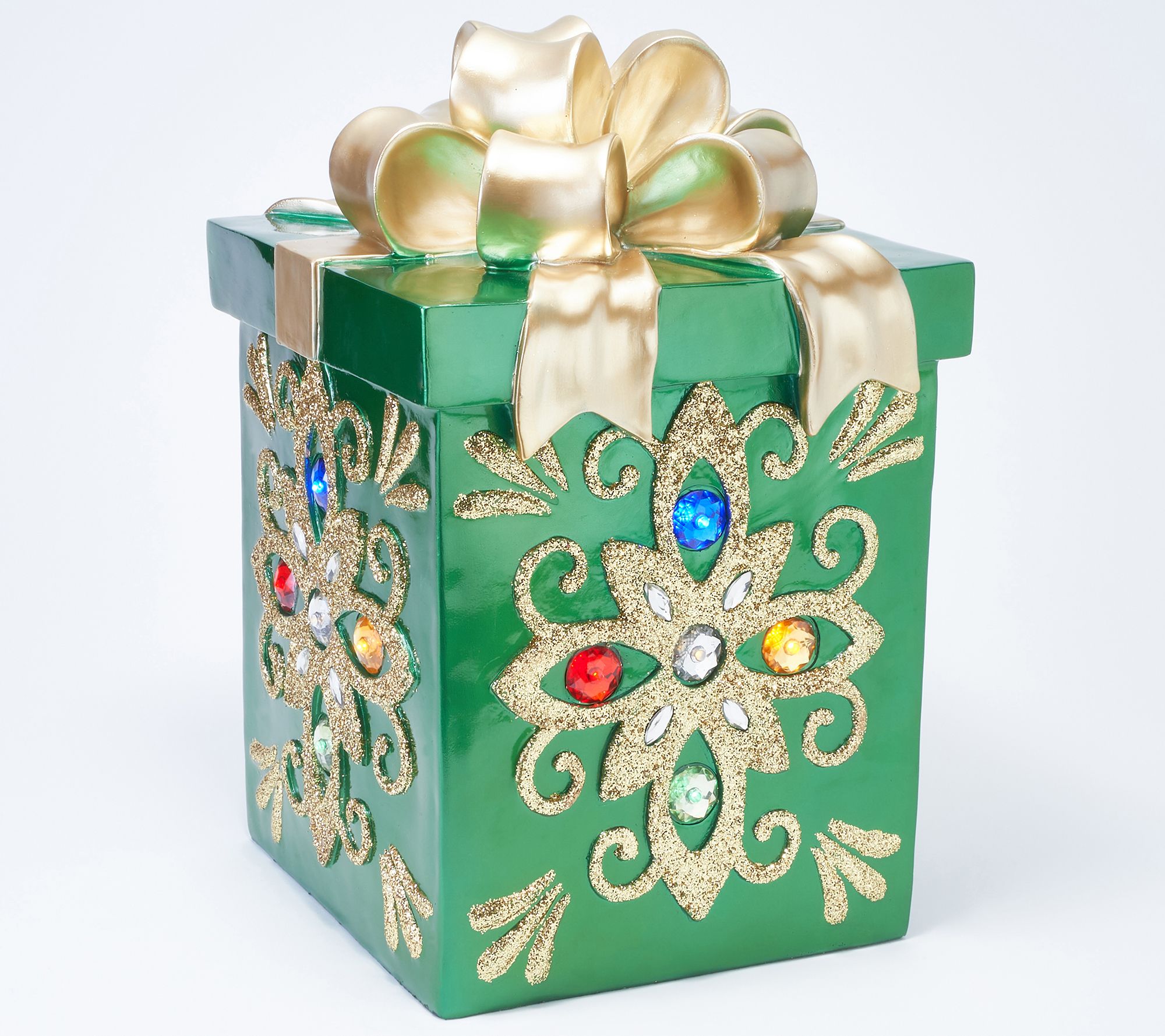 Kringle Express Indoor/Outdoor Oversized 15" Lit Present with Timer Page 1 —