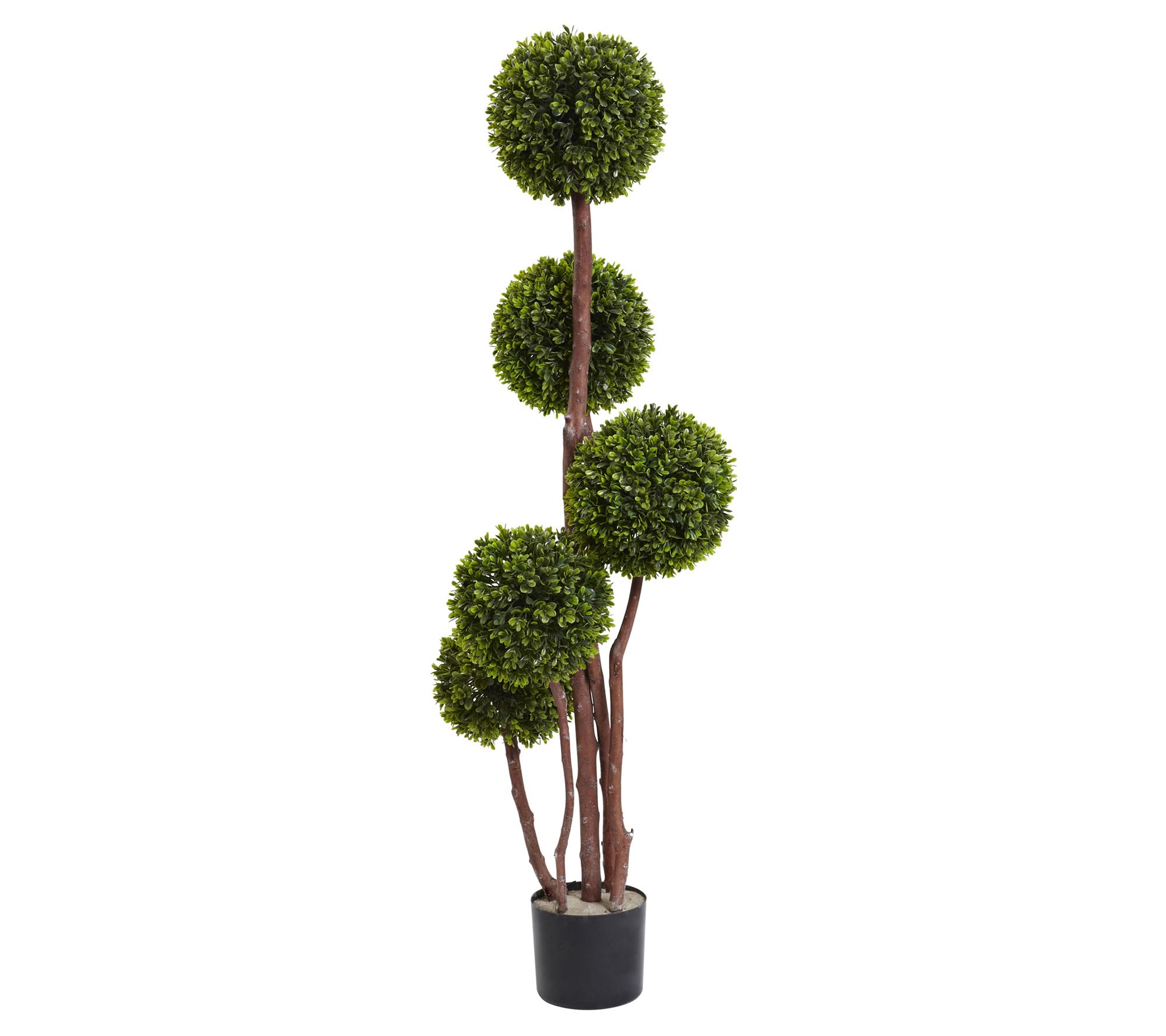Nearly Natural 4' Boxwood Five Ball Topiary UV esistant I/O