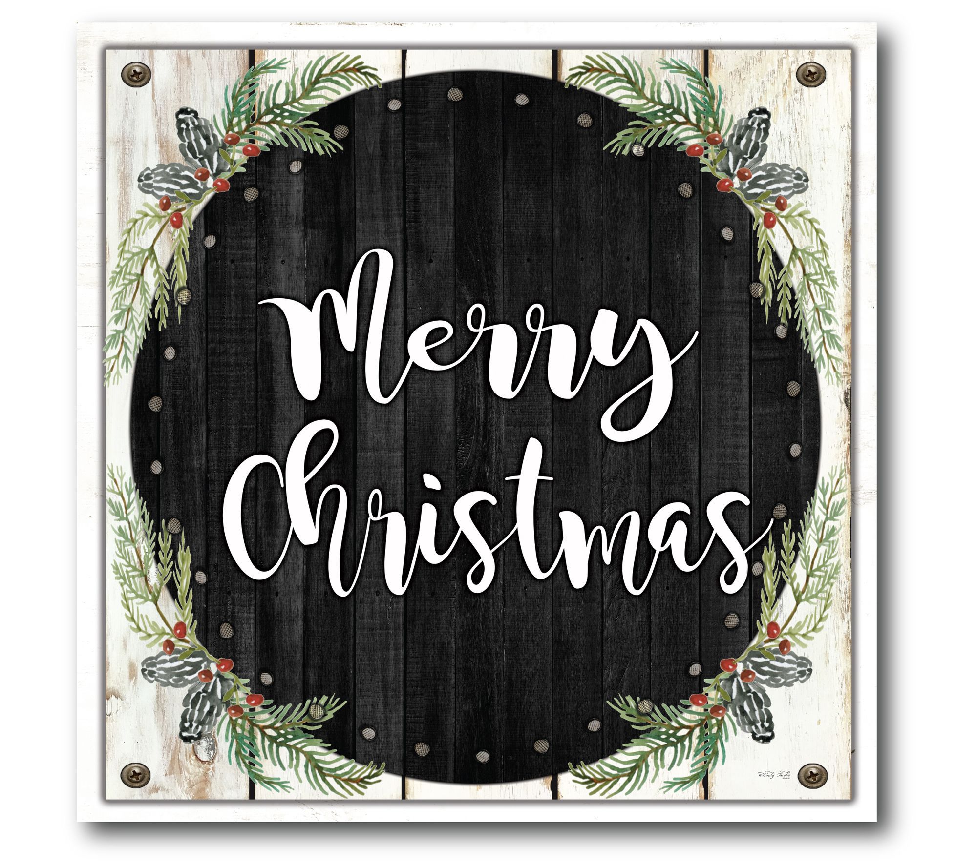 Courtside Market Merry Christmas 24x24 Canvas