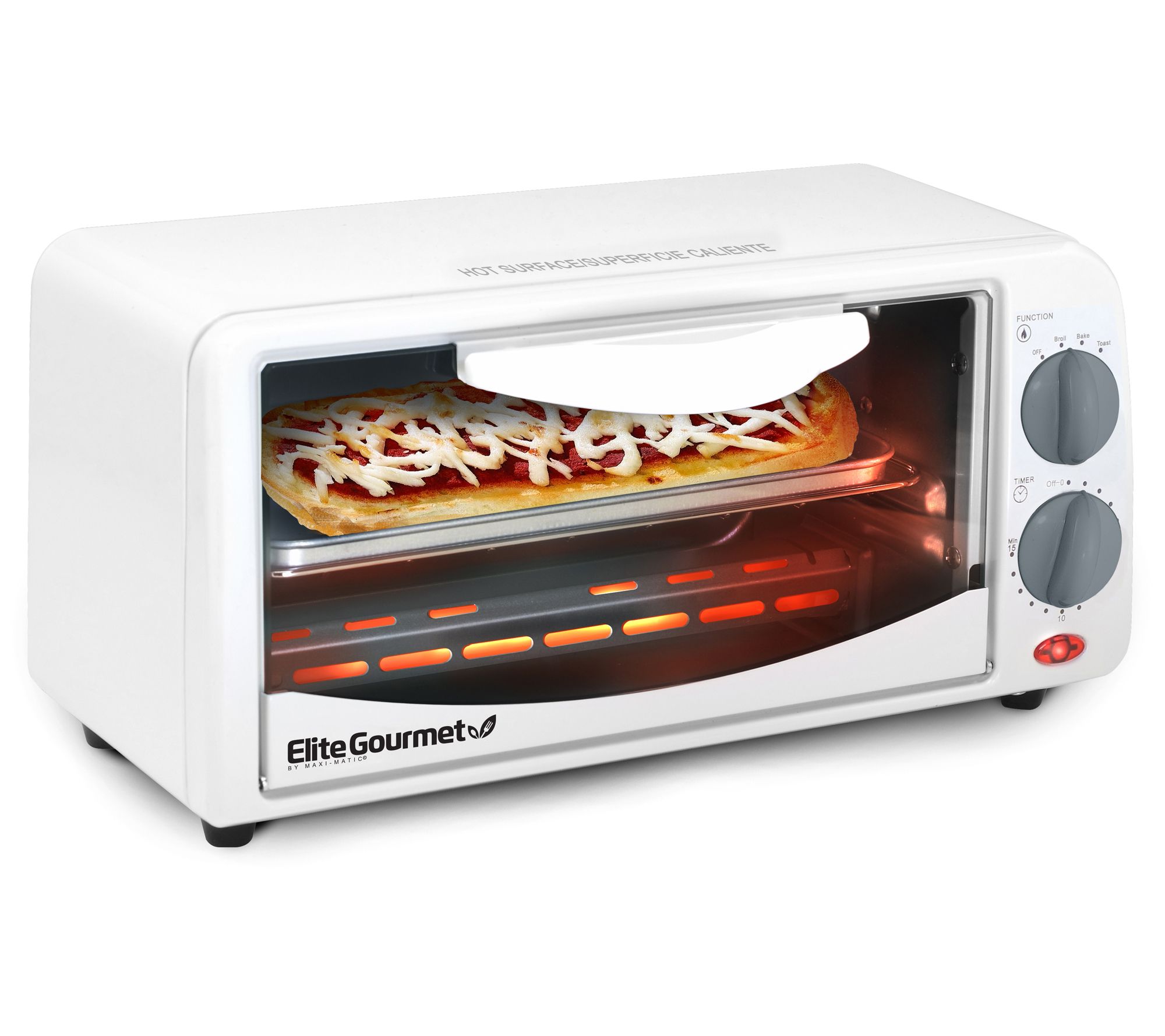 Elite Gourmet 2Slice Toaster Oven with Broiler& Timer