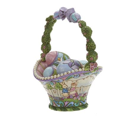 Jim Shore Heartwood Creek Annual Easter Basket - Page 1 — QVC.com