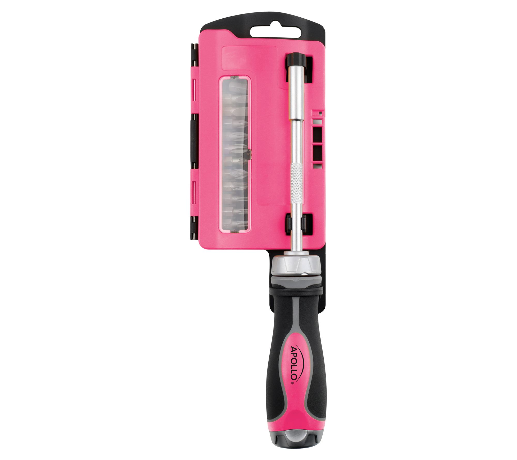 Apollo Tools 13-in-1 Ratcheting Screwdriver and Bit Set