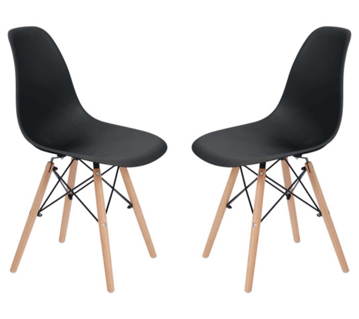 Teamson Home Allan Plastic Side Dining Chair Set of 2