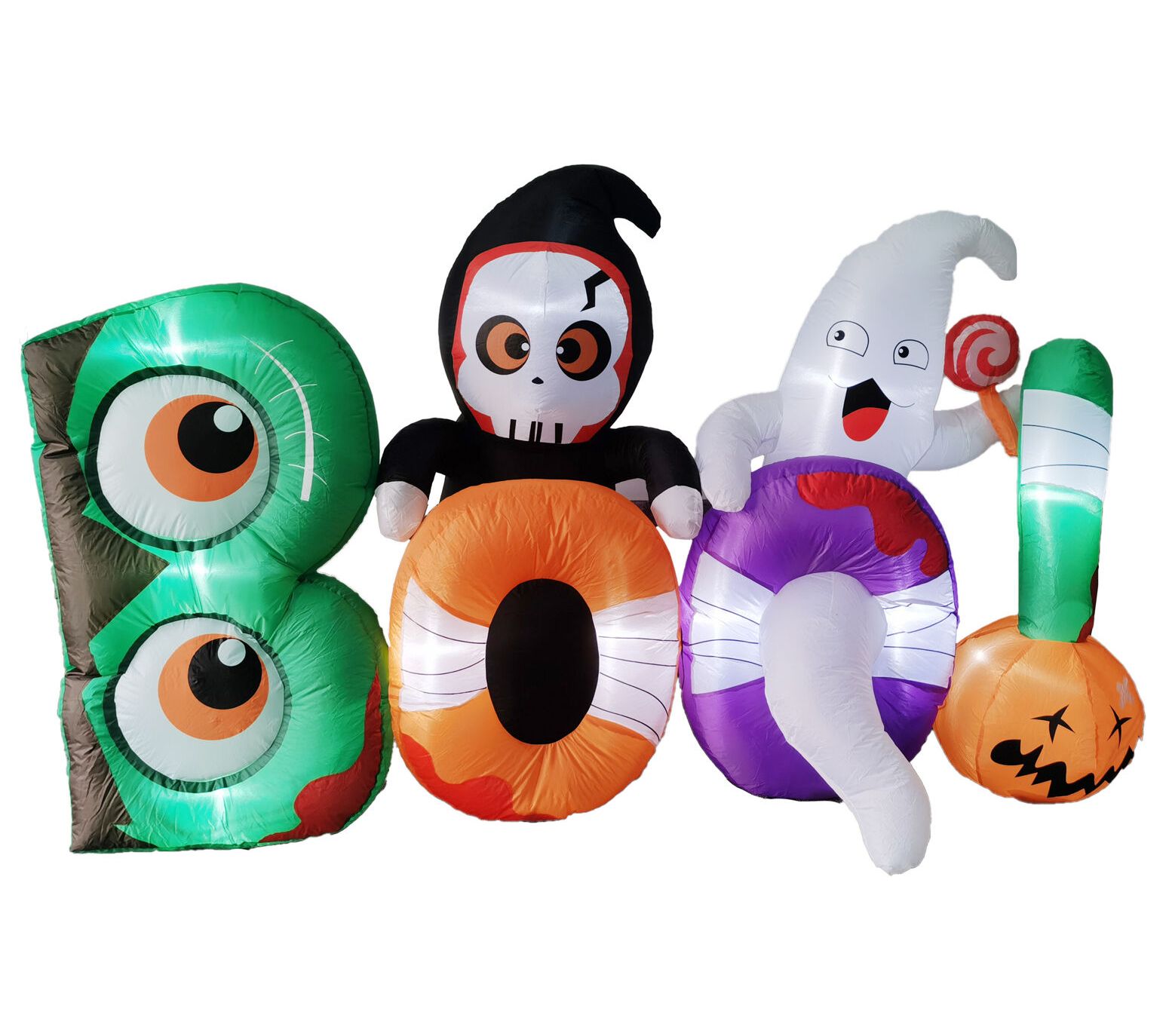 Haunted Hill Farm 8'H Inflatable Pre-Lit Boo Si n