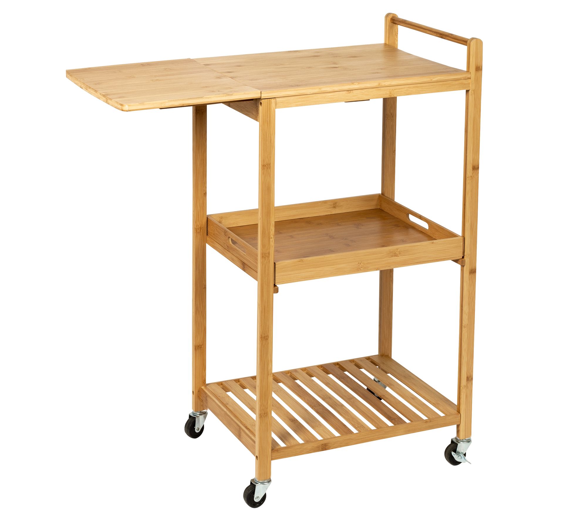 HoneyCanDo Bamboo Kitchen Cart With Wheels