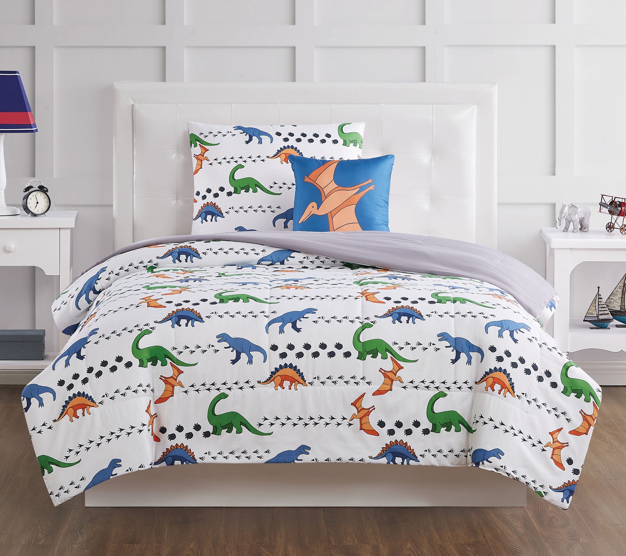 My World Dino Tracks Twin 3 Piece Comforter Set Qvc Com