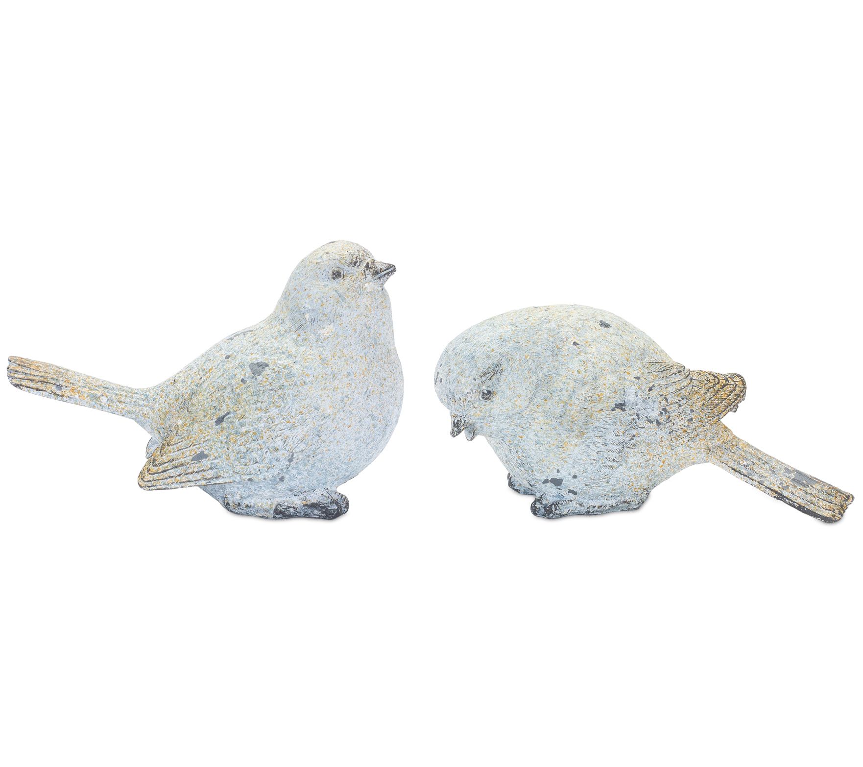 Melrose Weathered Stone Bird Figurine (Set of 4 )