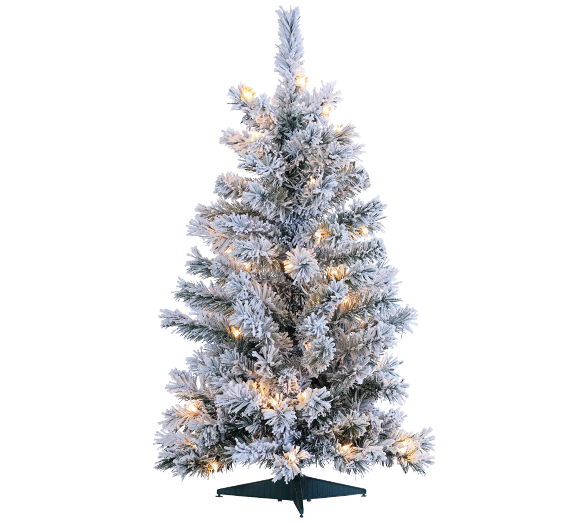 3-Ft Flocked Colorado Spruce w/50 Clear Lights y Sterling Co.