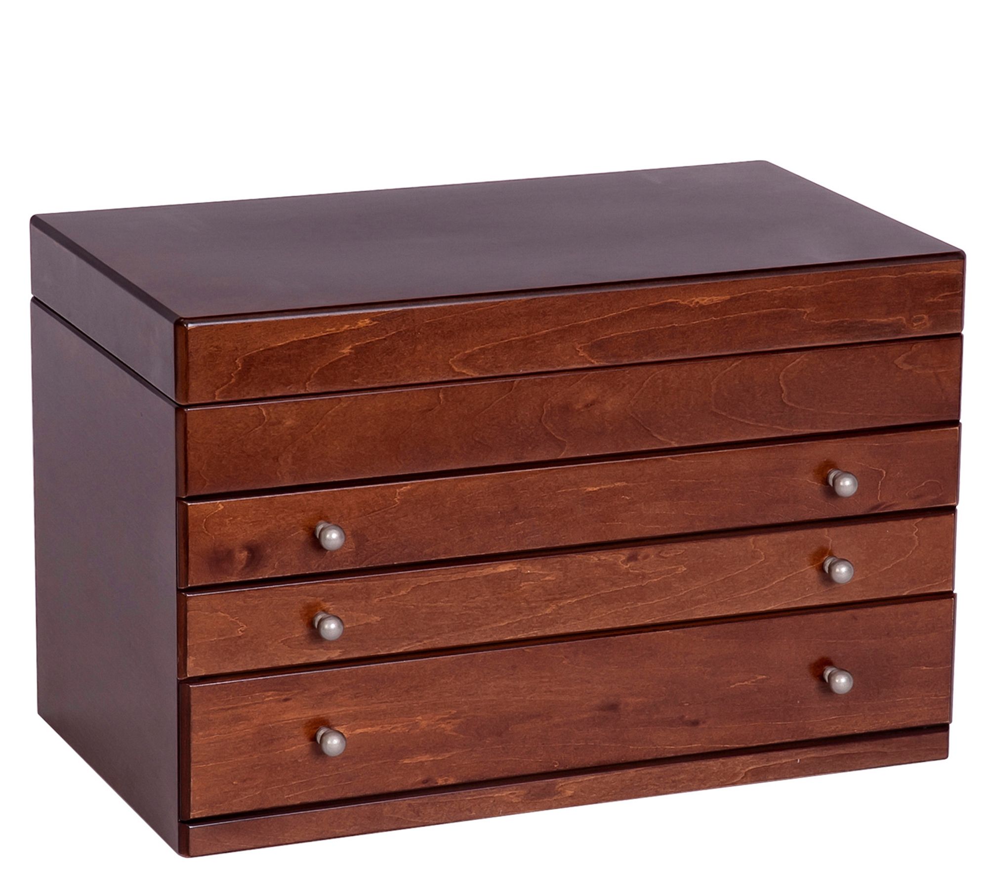 Mele & Co. Brigitte Jewelry Box in Antiqued Walnut Finish Page 1