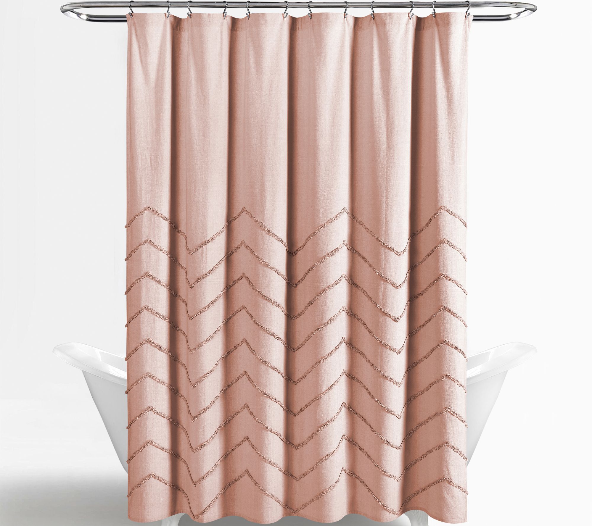 Chenille Chevron 72" x 72" Shower Curtain by Lush Decor