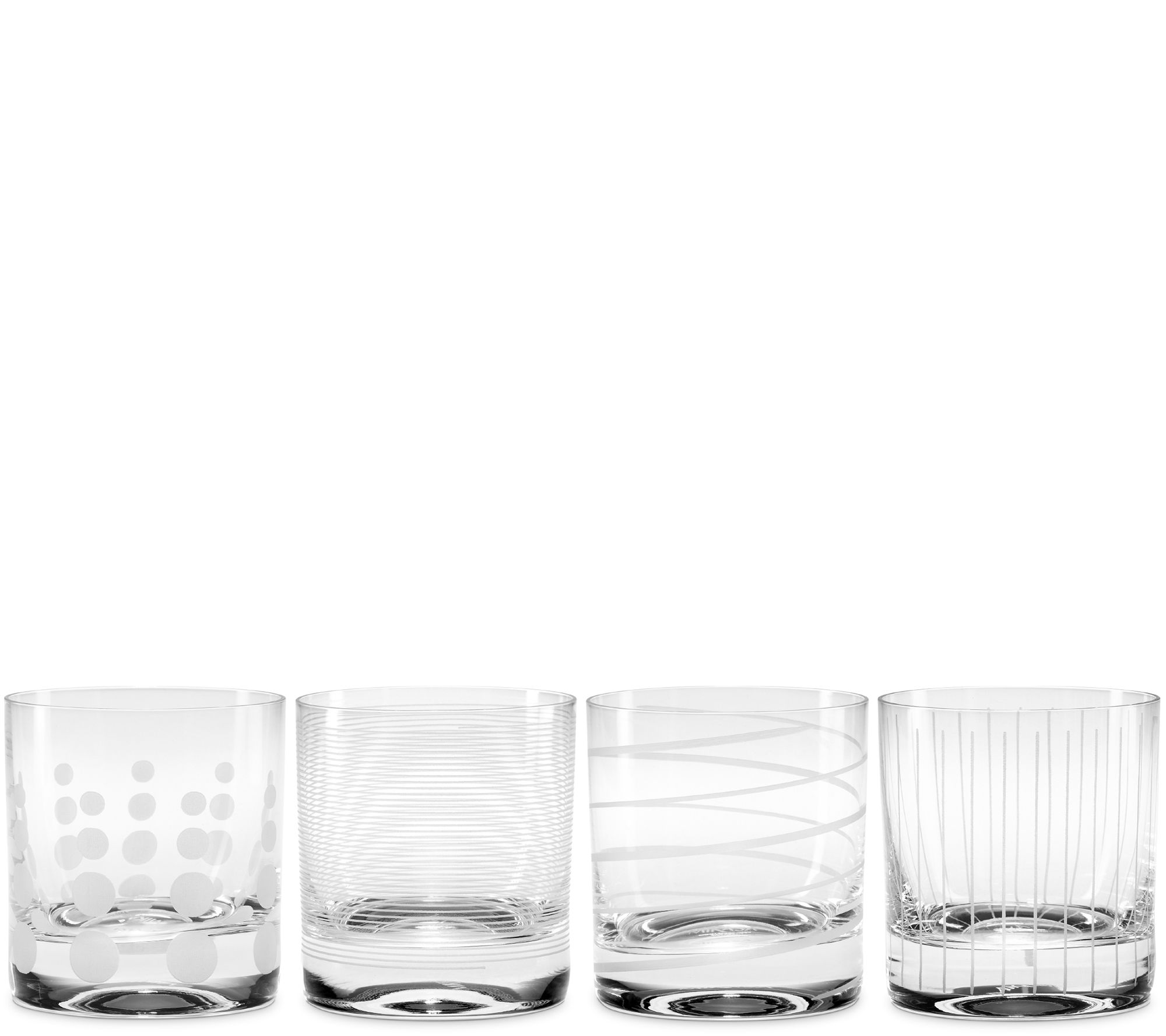 Mikasa Cheers Set of 4 Double Old Fashioned Gla sses