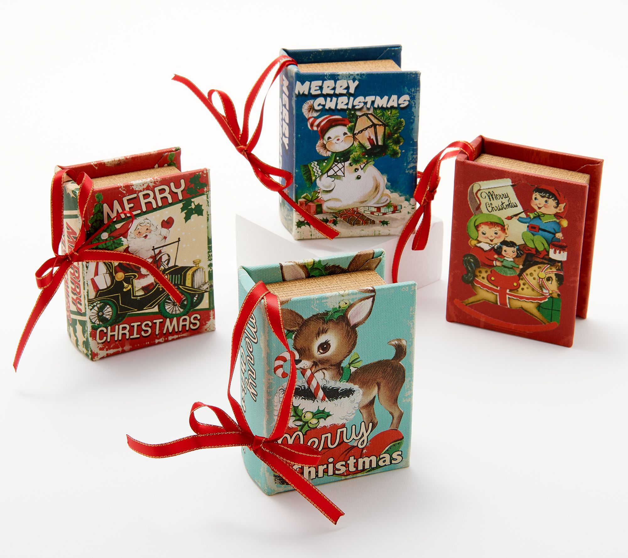 As Is Mr. Christmas Set 4 Musical NostalgicBook Ornaments