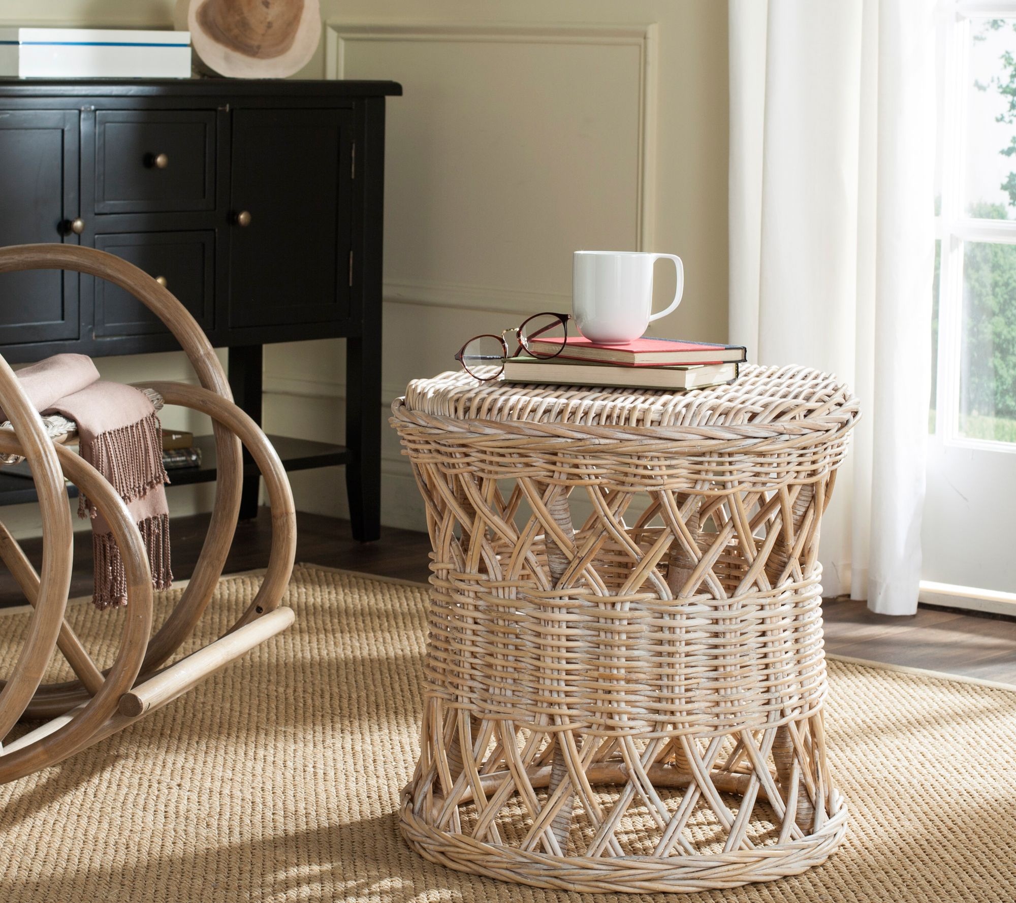 Desta Wicker Round Accent Table by Valerie —