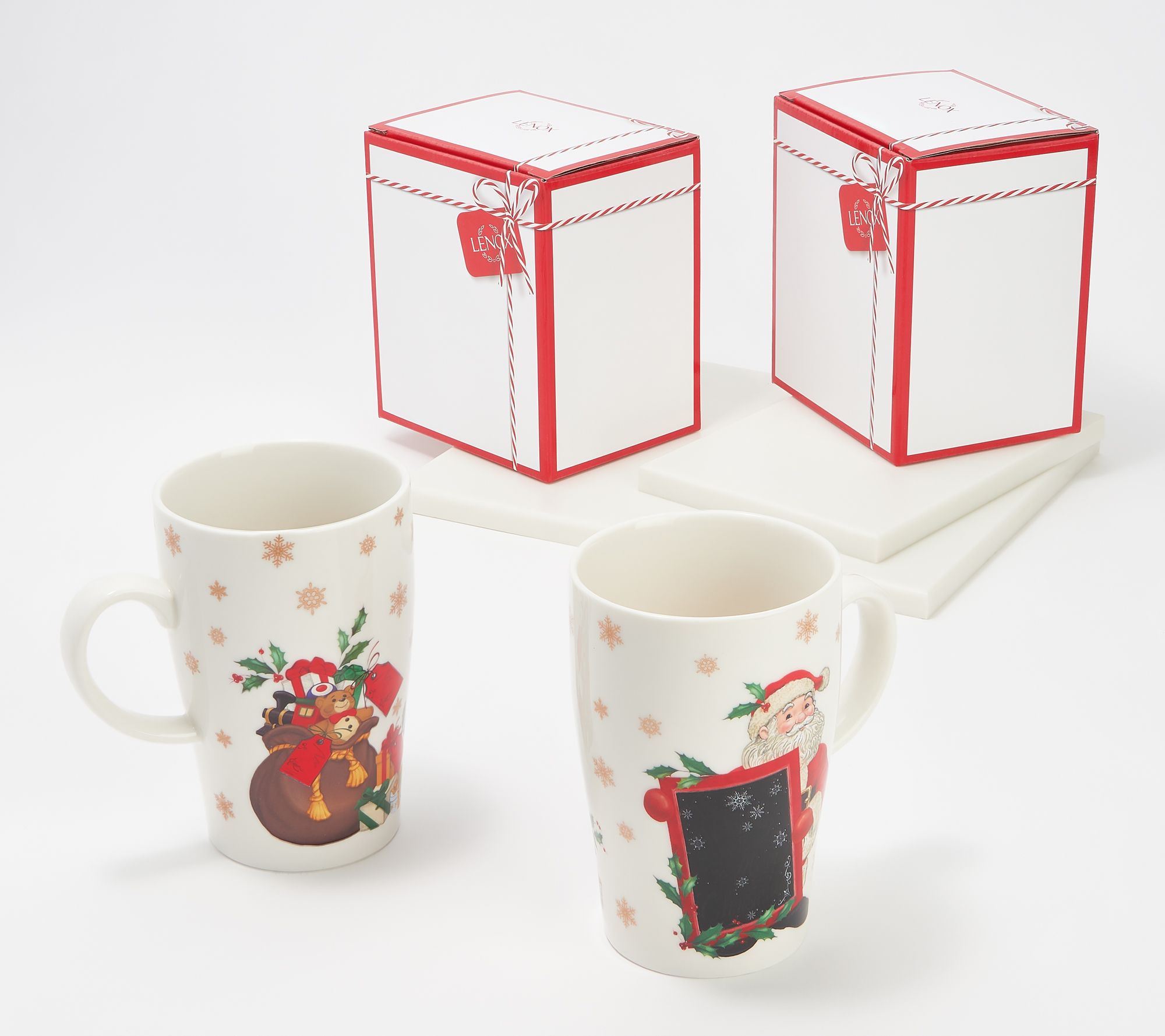 Lenox Set Of 2 Holiday Heat Changing Porcelain Mugs Page 1 Qvc Com