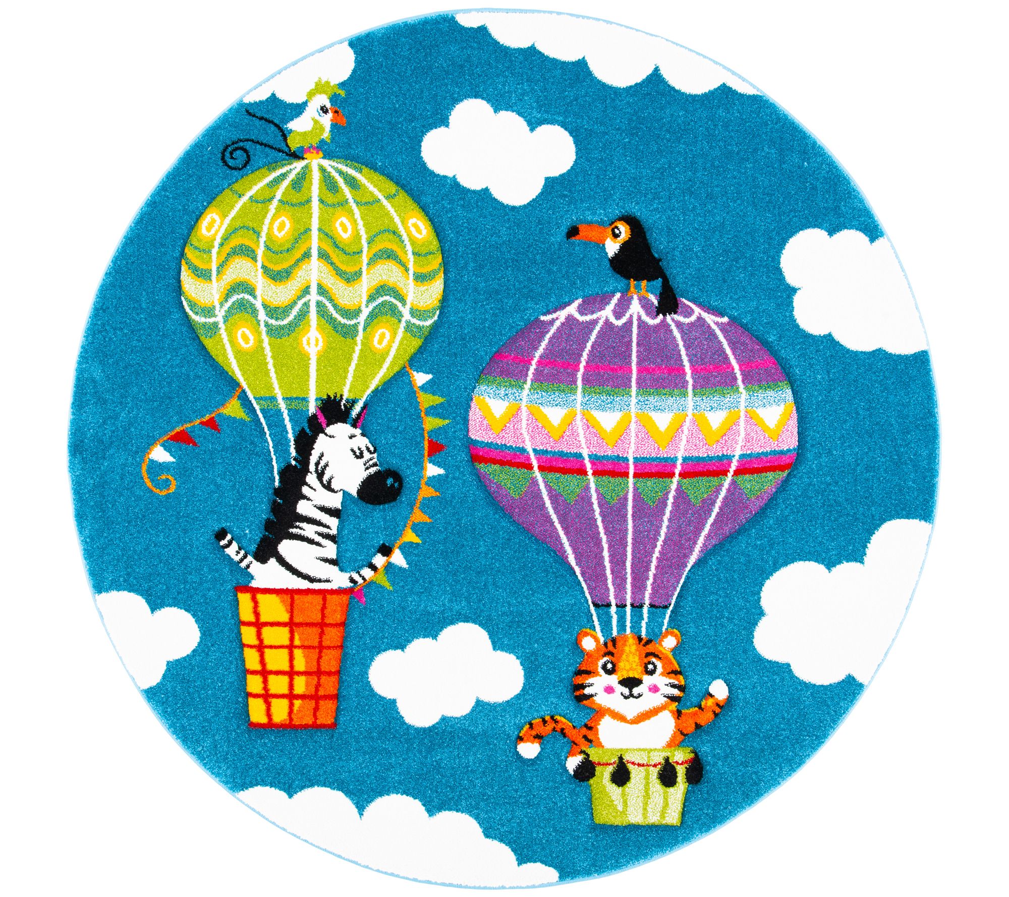Carousel Kids 118 Collection 5'-3" X 5'-3" Roun d Rug